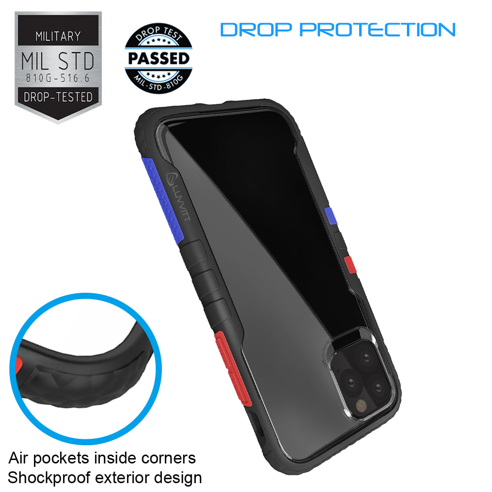 Luvvitt ProofTech Hybrid Case with AntiShock Protection for Apple iPhone 11 Pro Max 2019 - Black