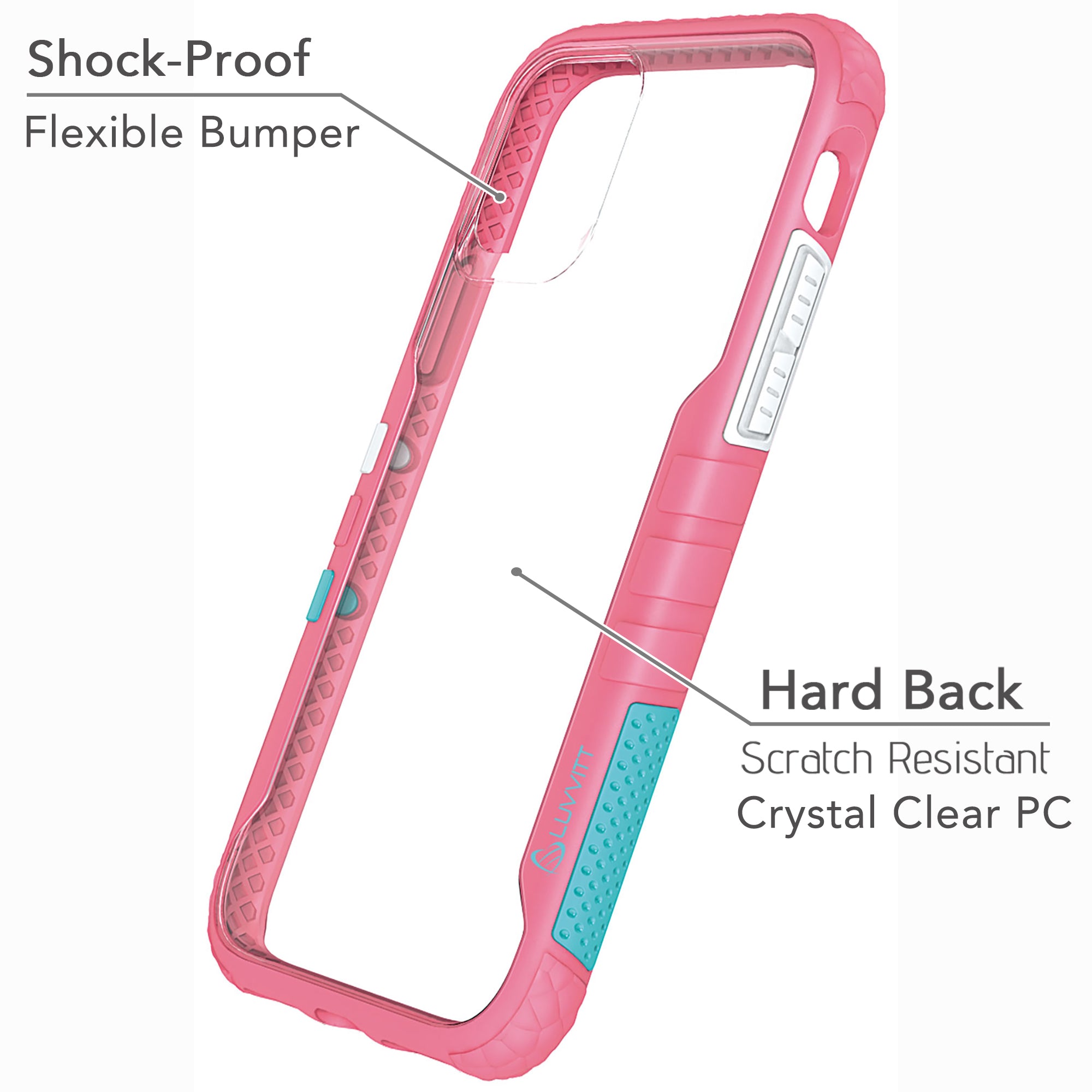 Luvvitt ProofTech Hybrid Case with AntiShock Protection for Apple iPhone 11 2019 - Pink