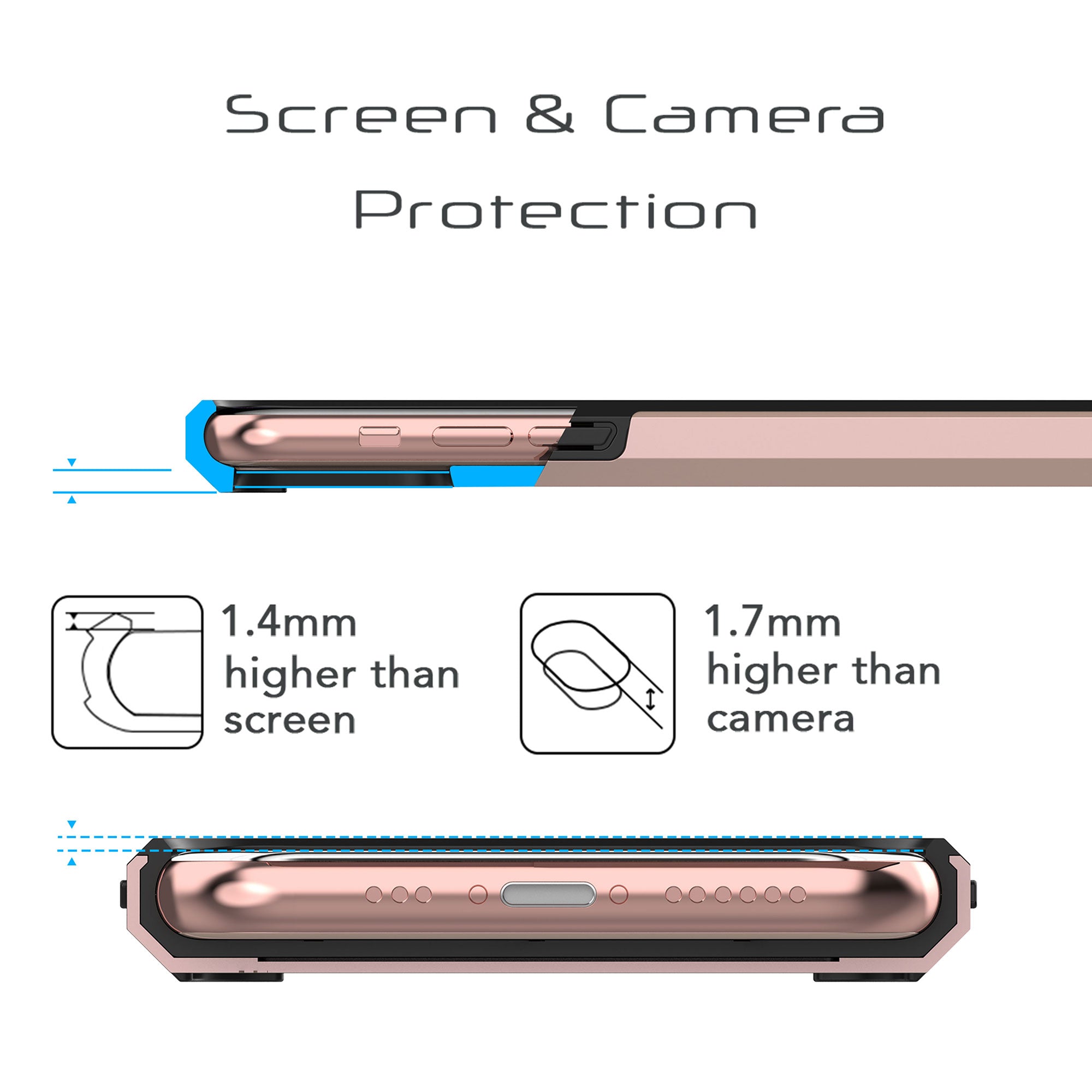 Luvvitt Ultra Armor Dual Layer Heavy Duty Case for iPhone 11 Pro 2019 - Rose Gold