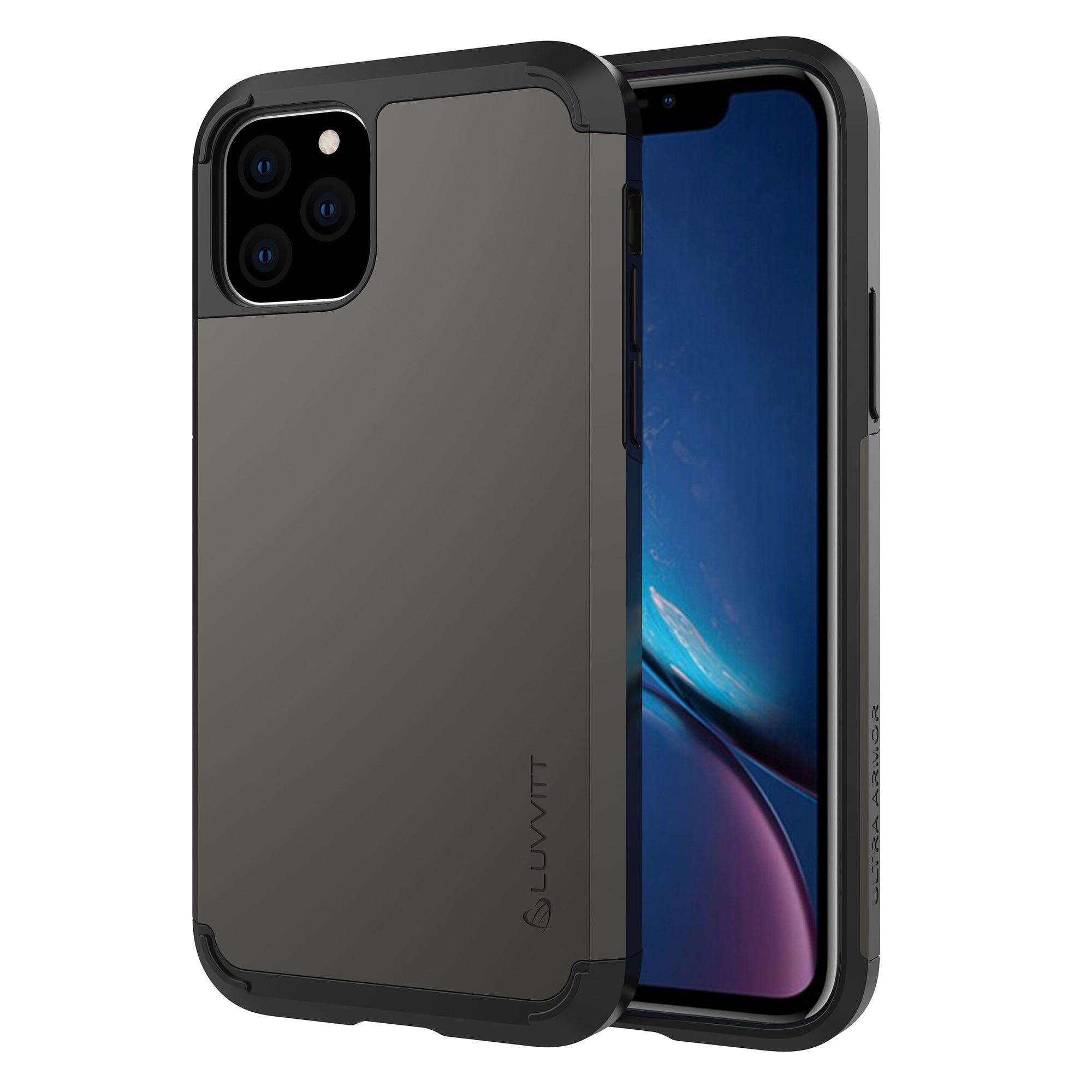 Luvvitt Ultra Armor Dual Layer Heavy Duty Case for iPhone 11 Pro Max 2019 - Space Gray
