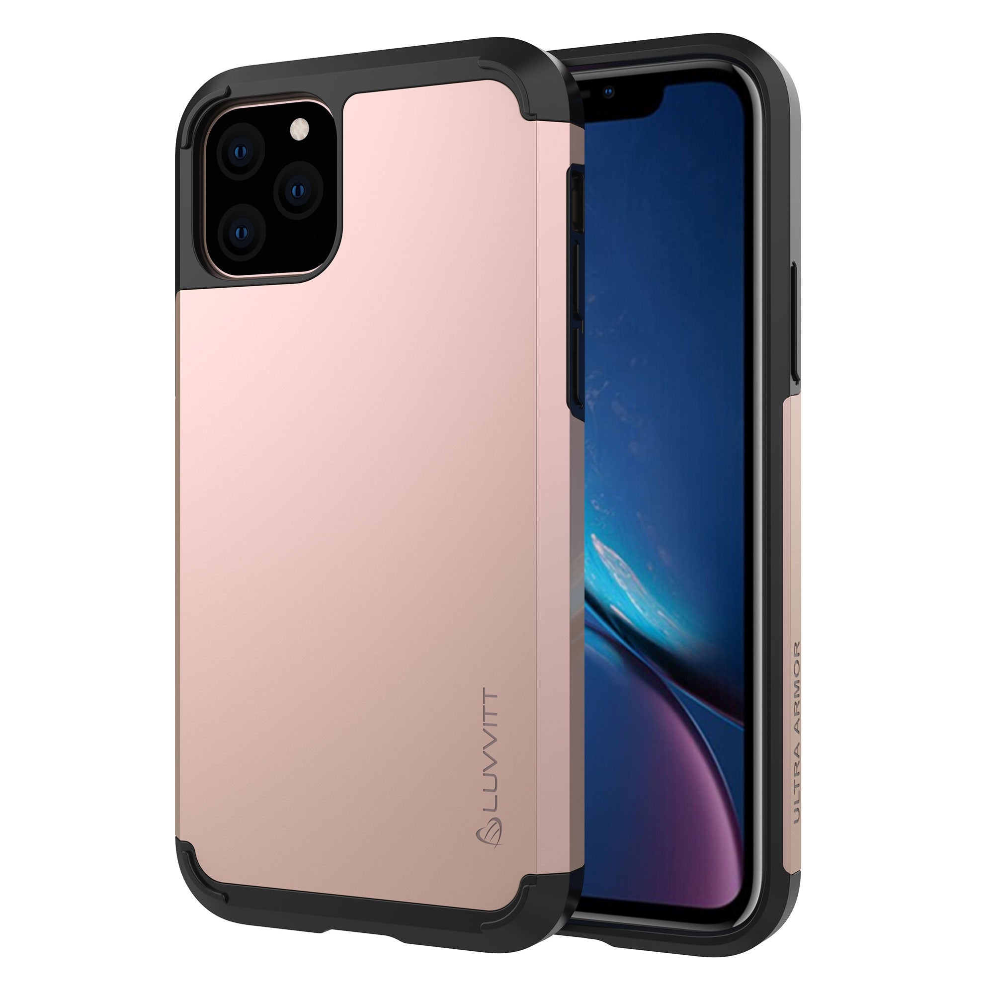 Luvvitt Ultra Armor Dual Layer Heavy Duty Case for iPhone 11 Pro Max 2019 - Rose Gold