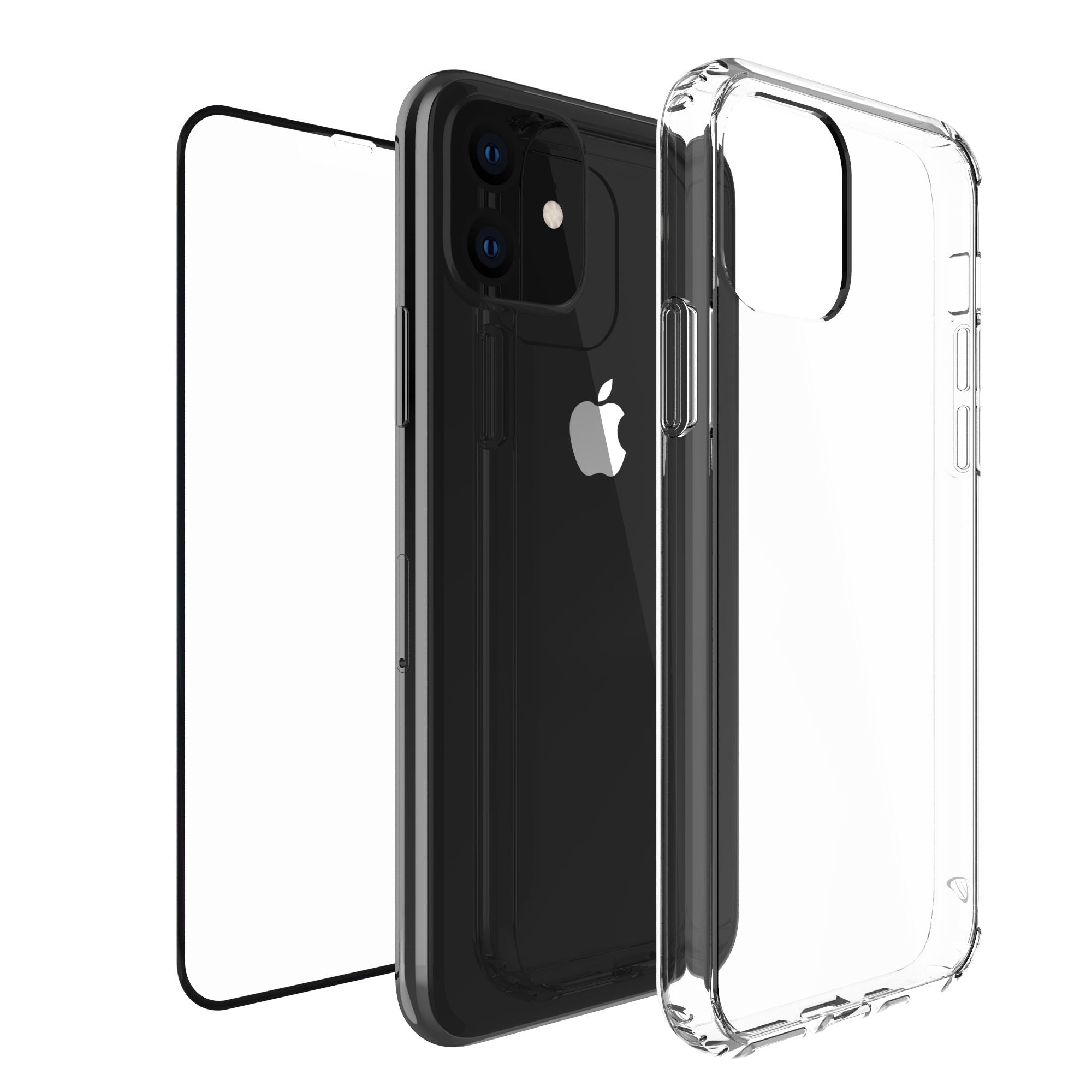 Luvvitt Clear View Case and Tempered Glass Screen Protector Bundle for iPhone 11 2019