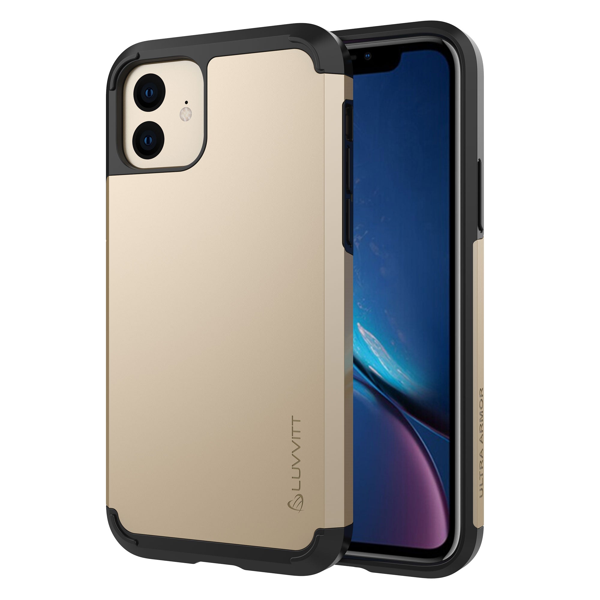 Luvvitt Ultra Armor Dual Layer Heavy Duty Case for iPhone 11 2019 - Gold