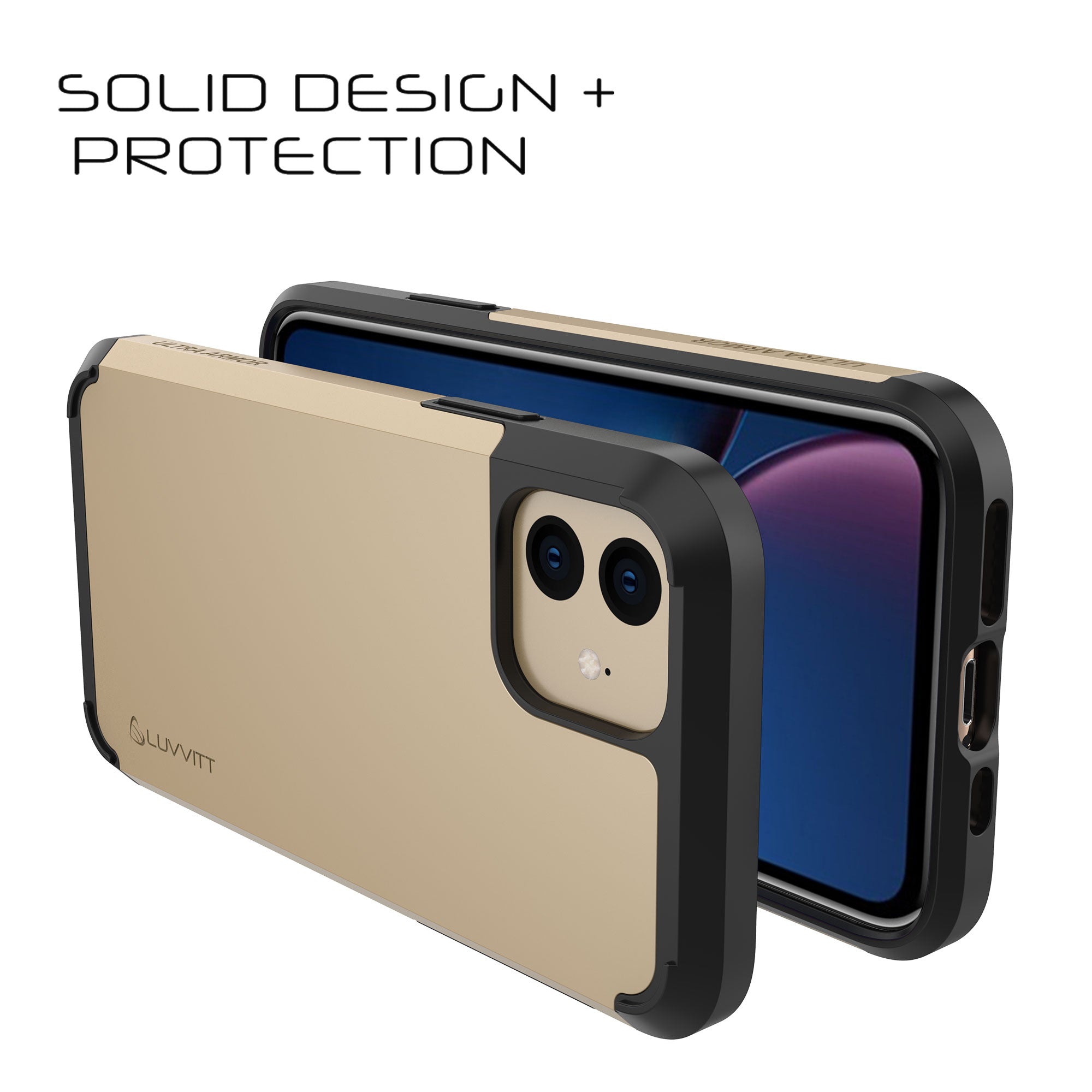 Luvvitt Ultra Armor Dual Layer Heavy Duty Case for iPhone 11 2019 - Gold