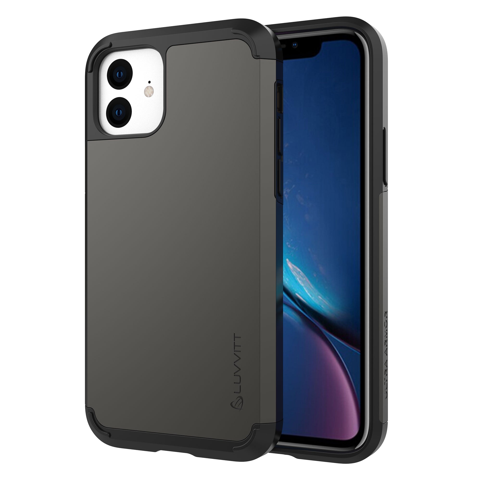 Luvvitt Ultra Armor Dual Layer Heavy Duty Case for iPhone 11 2019 - Space Gray