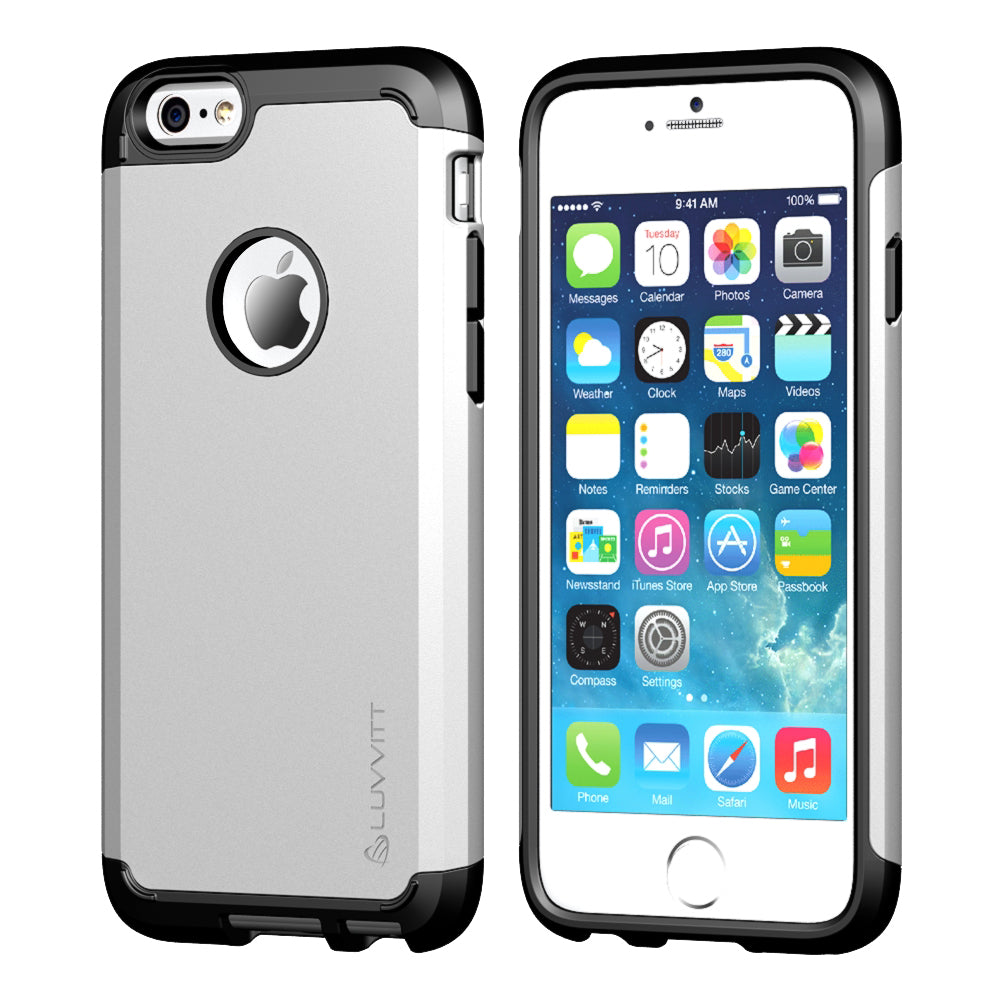 LUVVITT ULTRA ARMOR iPhone 6 / 6S Case | Dual Layer Back Cover - Silver