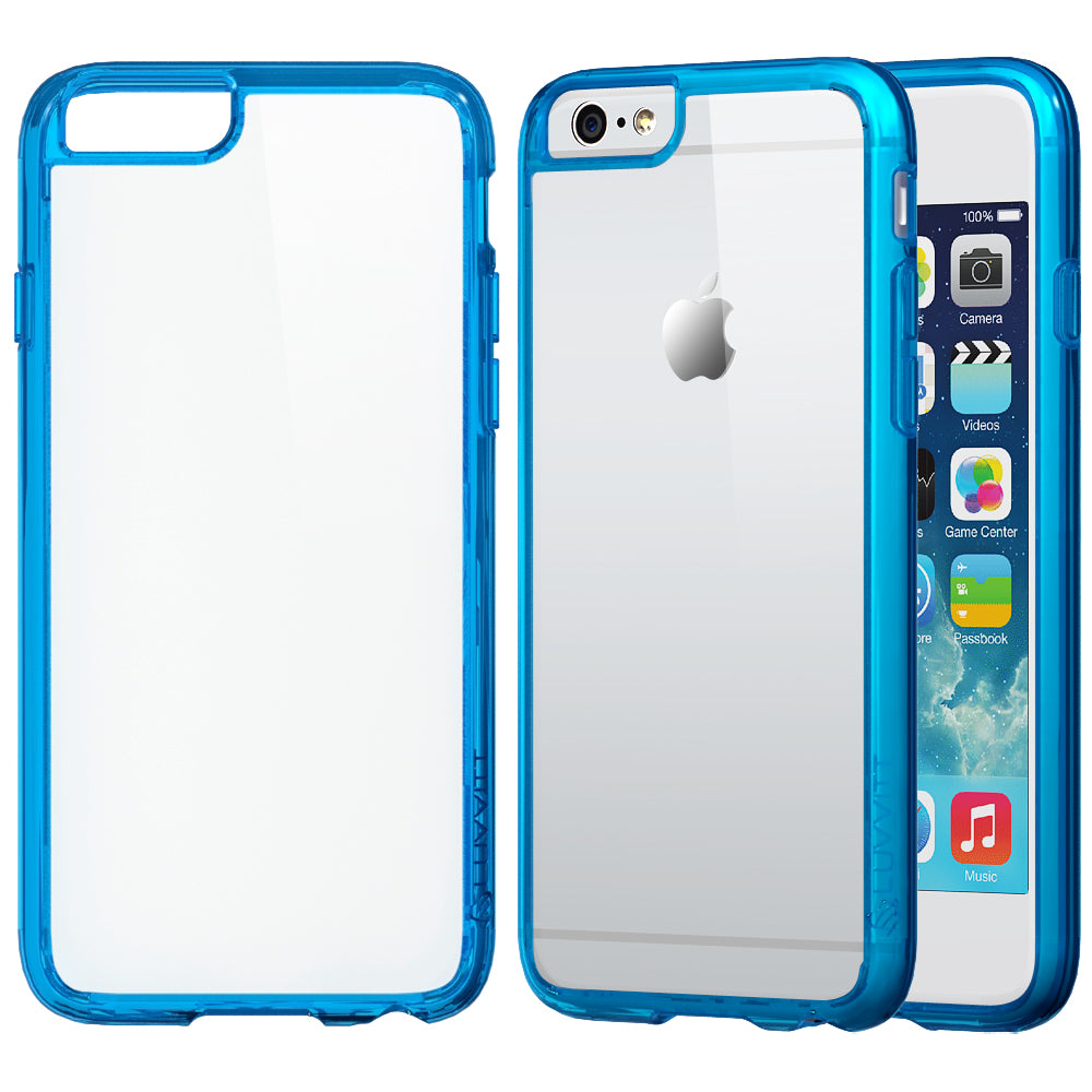 LUVVITT CLEARVIEW Case for iPhone 6S / 6 | Hybrid Back Cover - Transparent Blue