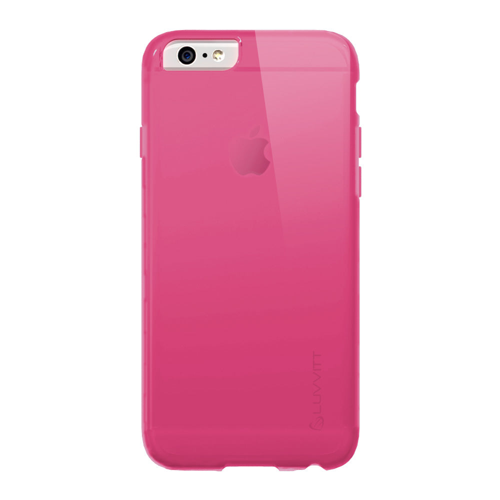 LUVVITT FROST iPhone 6/6s PLUS Case | Soft TPU Rubber Back Cover - Frosted Pink