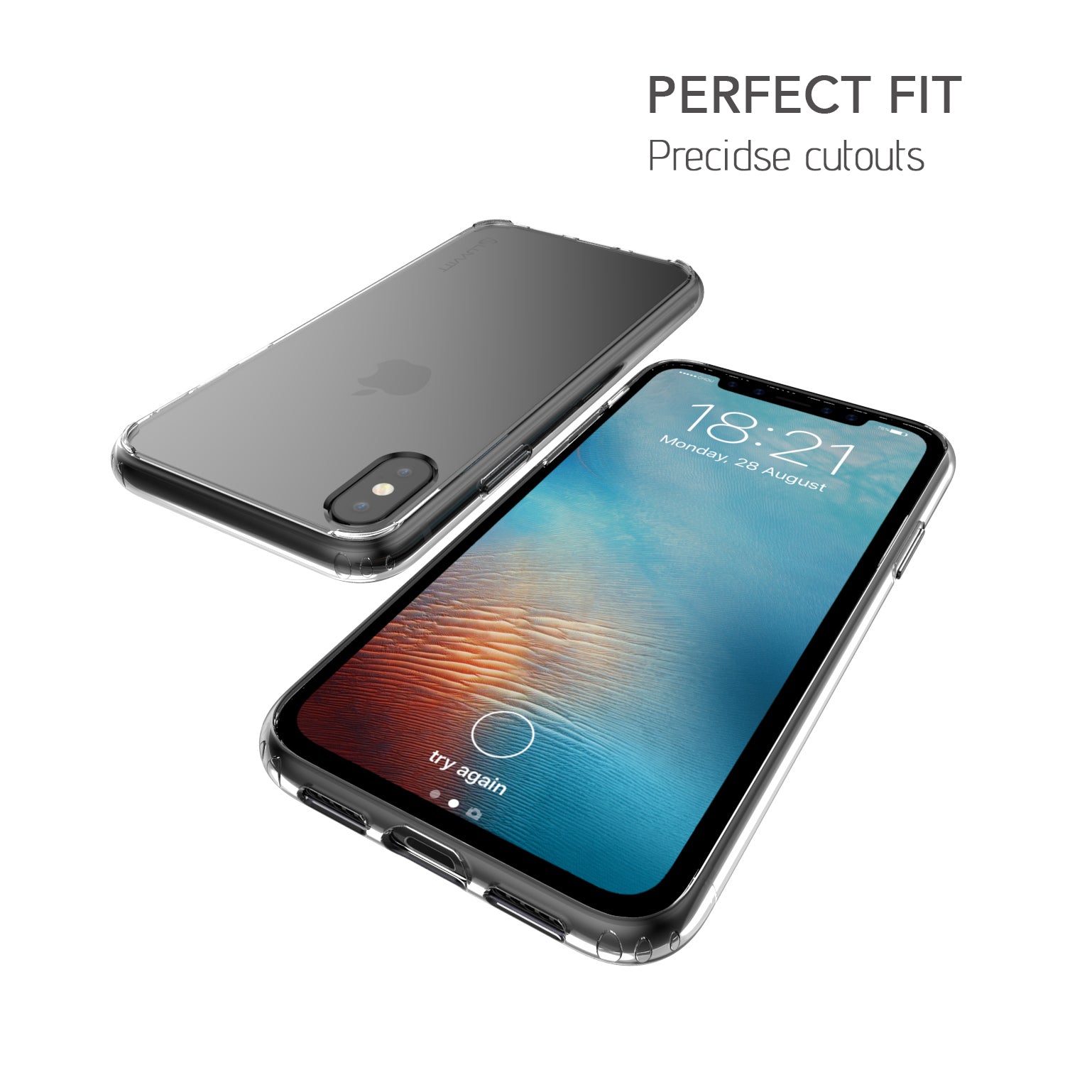 Luvvitt Clear View Hybrid Case for iPhone XS / X - Crystal Clear