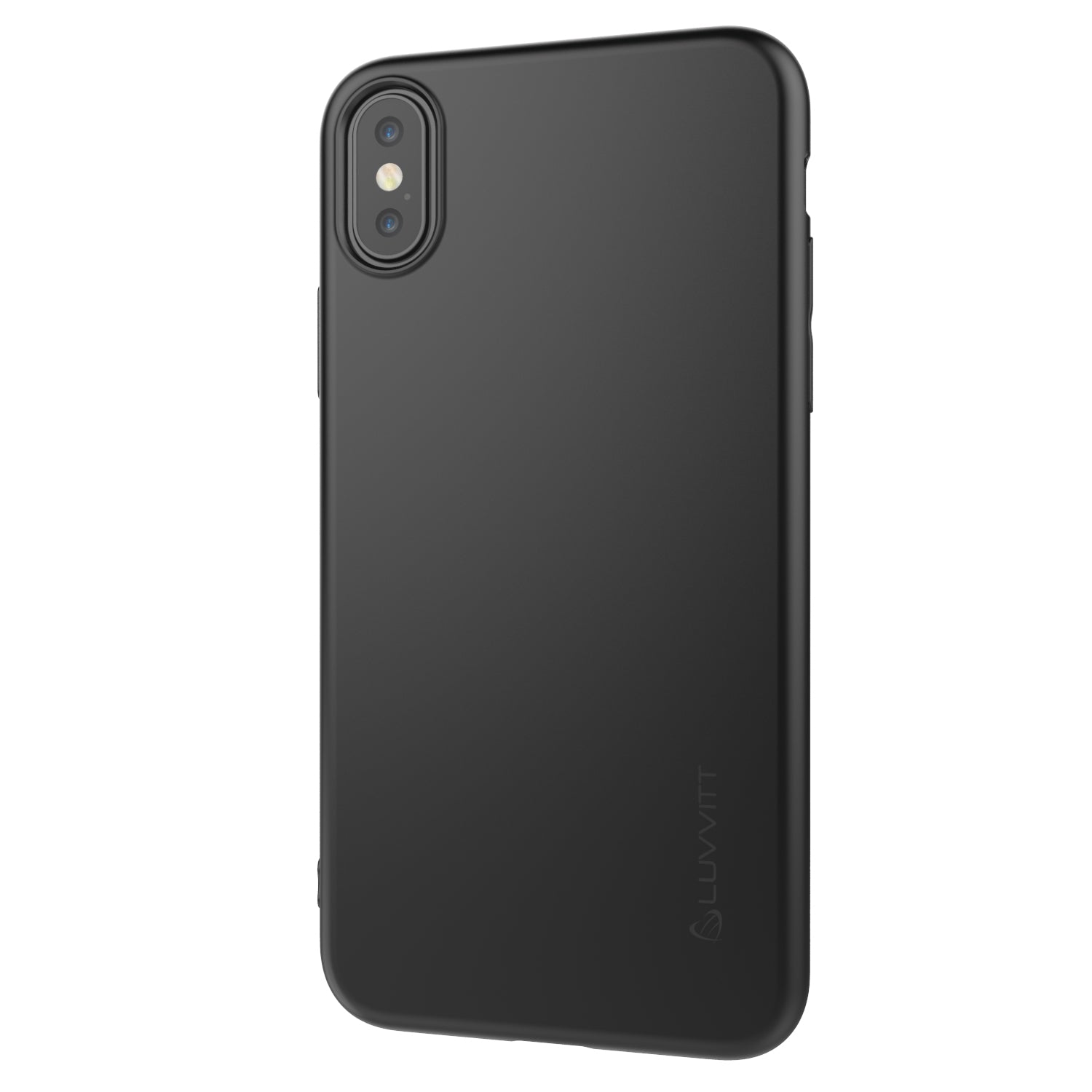 Luvvitt Ultra Slim Case for iPhone XS / X Flexible Soft Feel Cover - Matte Black
