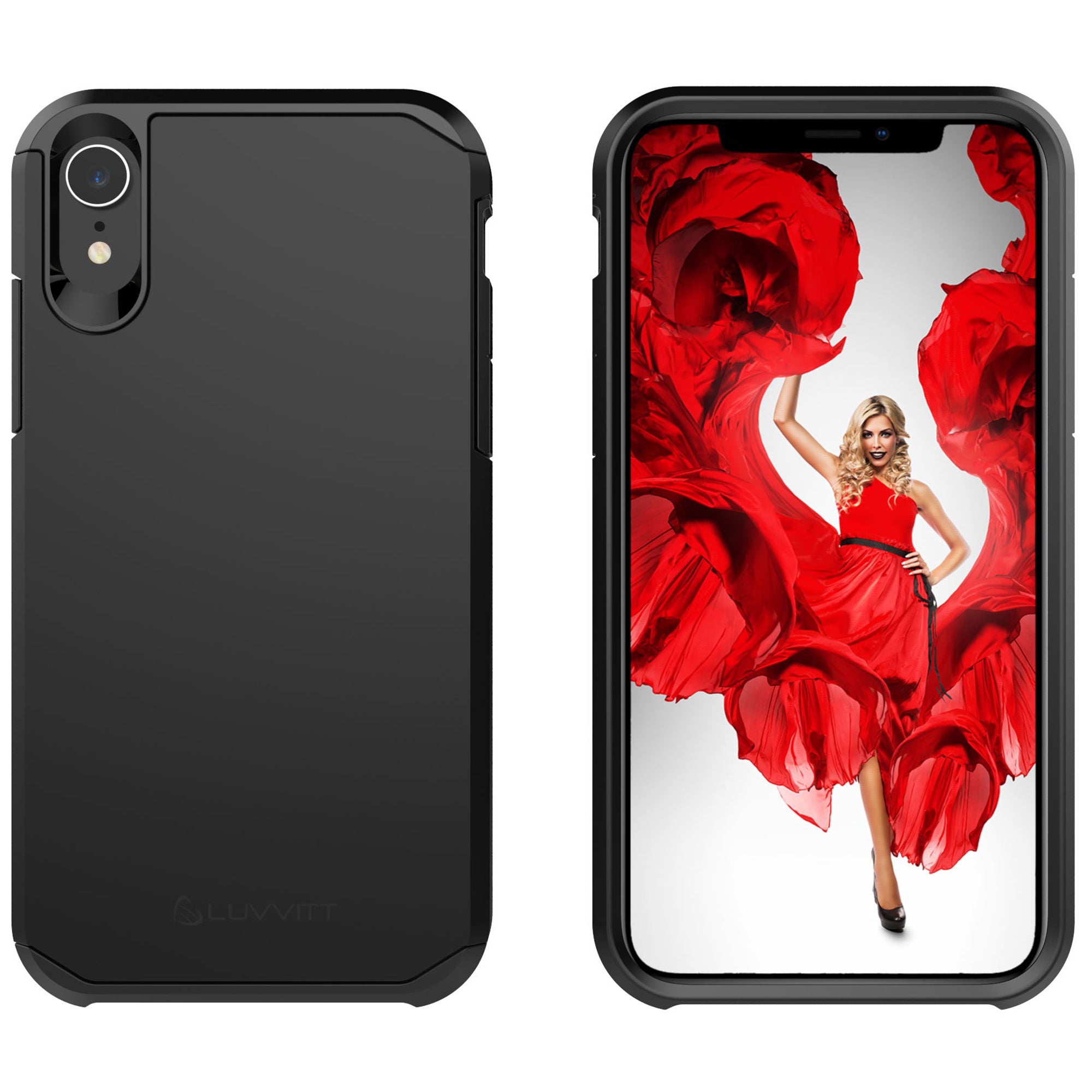 Luvvitt Ultra Armor Case for iPhone XR with 6.1 inch Screen 2018 - Black