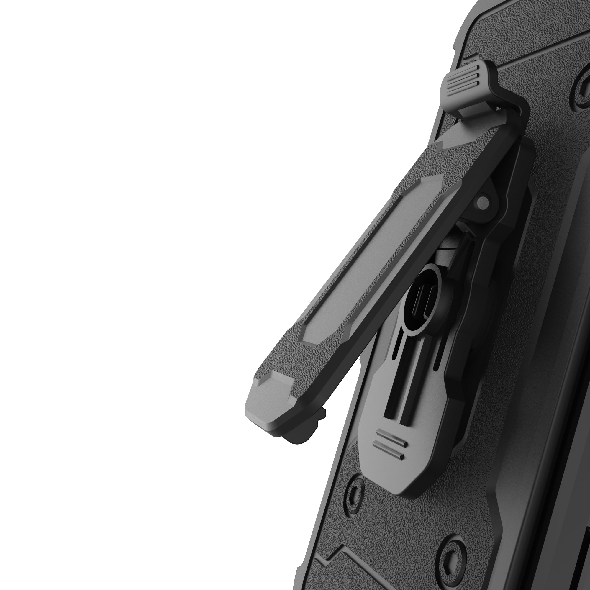 Luvvitt iPhone XR Armor Case With Belt Clip Holster and Kickstand 6.1 - Black