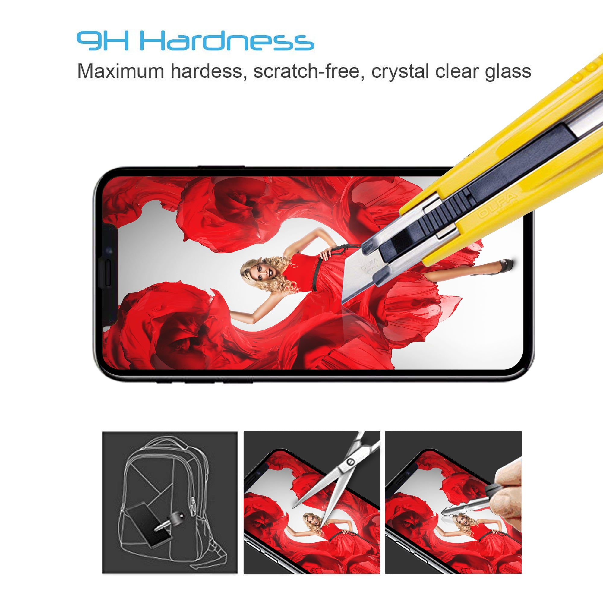 Luvvitt Tempered Glass for iPhone XR with 6.1 inch Screen 2018