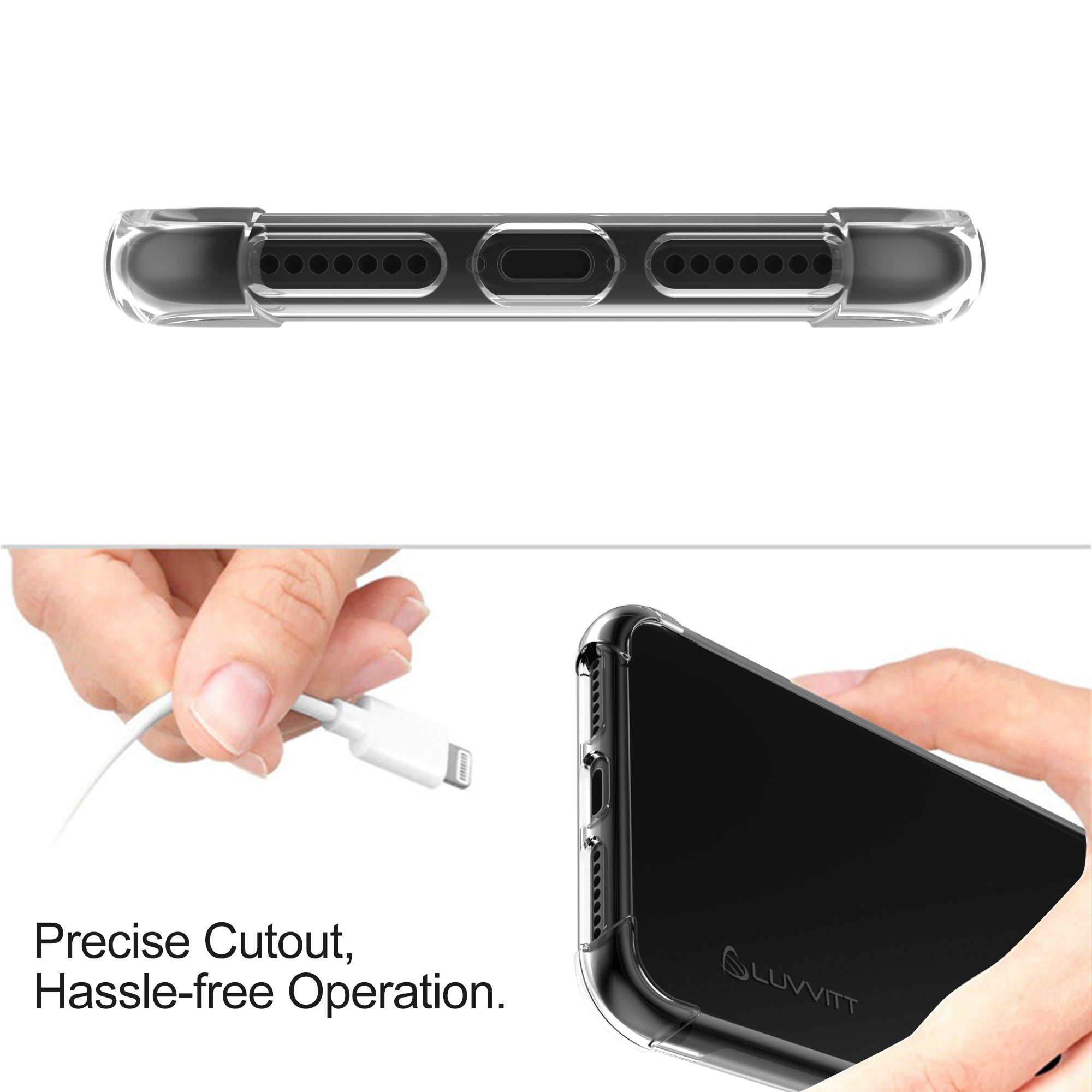 Luvvitt iPhone XS Max Case Clear Grip Flexible TPU for 6.5 inch Screen 2018