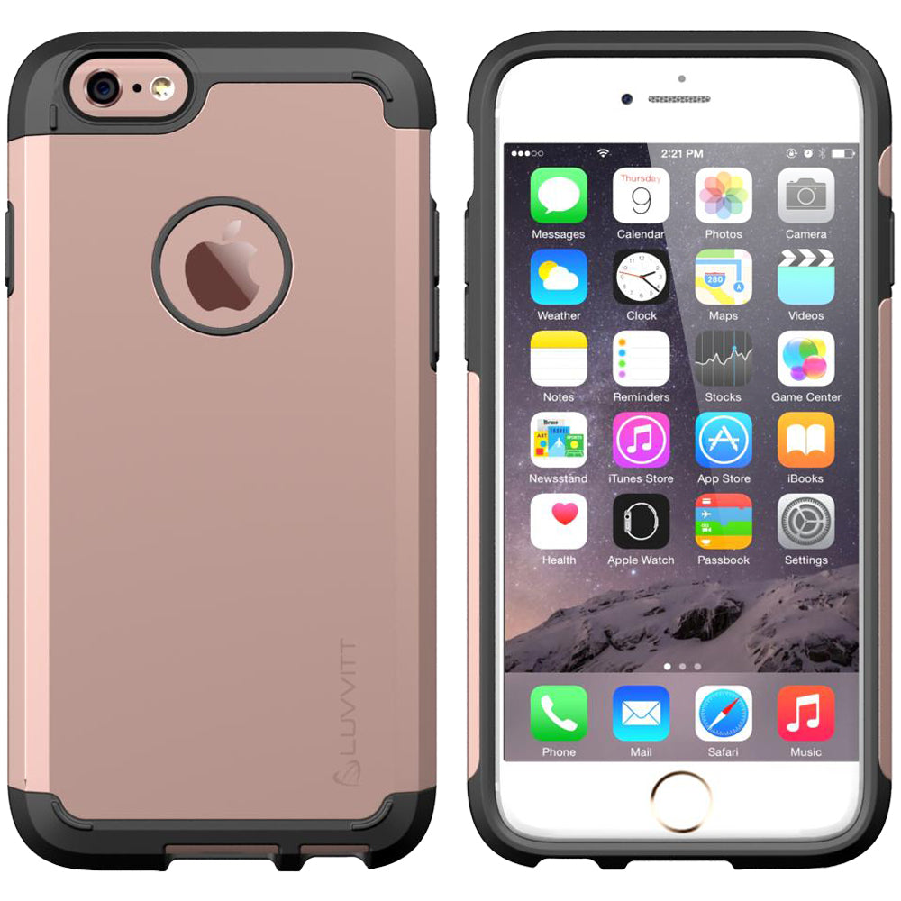 LUVVITT ULTRA ARMOR iPhone 6/6s PLUS Case | Back Cover for iPhone 5.5 in - Rose Gold