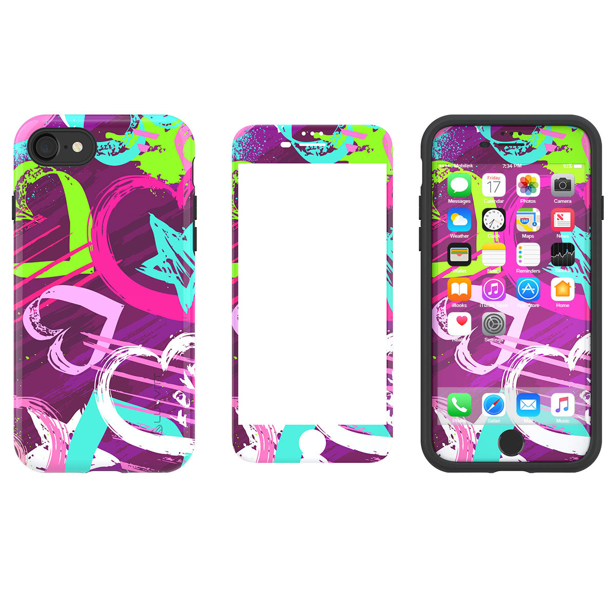 LUVVITT ARTOLOGY Case and Tempered Glass Set for iPhone 7/8 Plus - Bundle P001