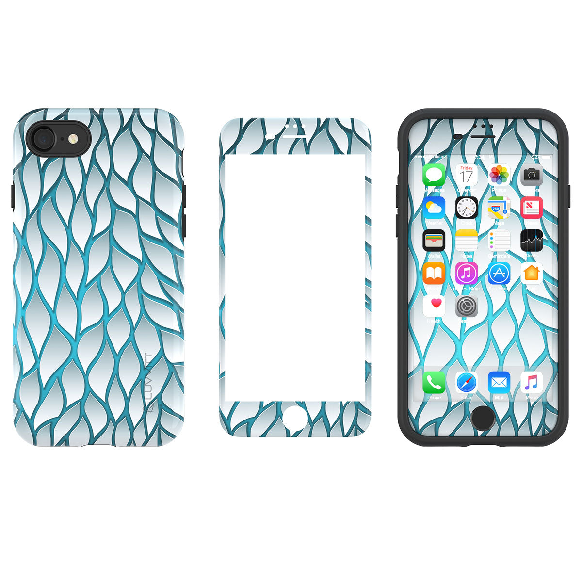 LUVVITT ARTOLOGY Case and Tempered Glass Set for iPhone 7/8 Plus - Bundle P004