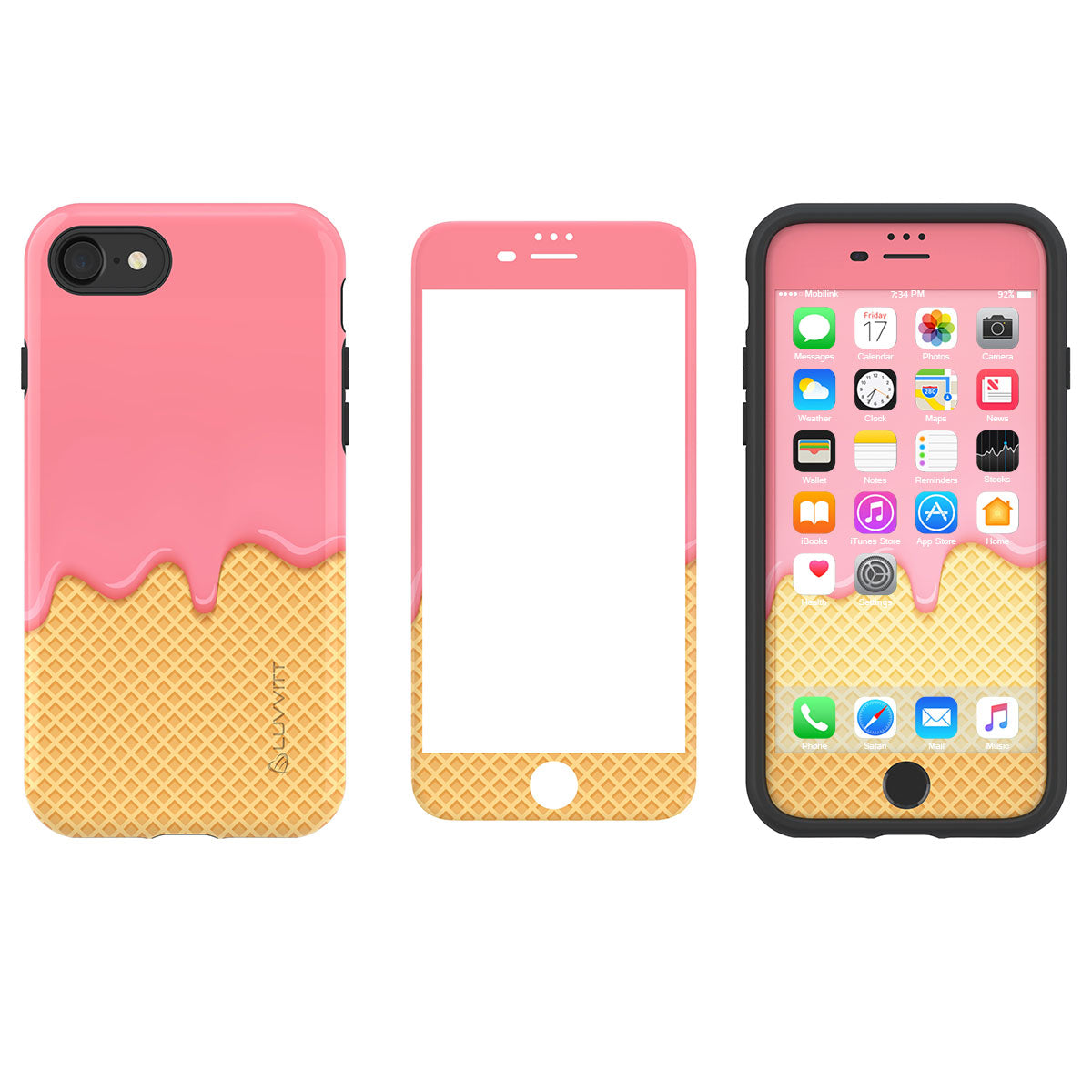 LUVVITT ARTOLOGY Case and Tempered Glass Set for iPhone 7/8 - Bundle R005