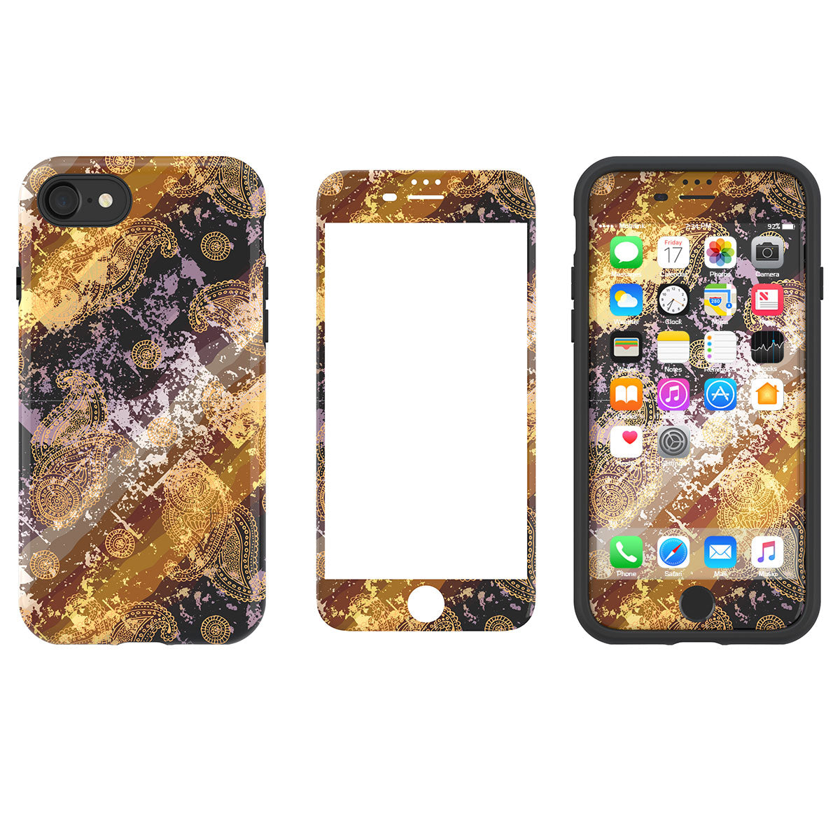 LUVVITT ARTOLOGY Case and Tempered Glass Set for iPhone 7/8 Plus - Bundle P012