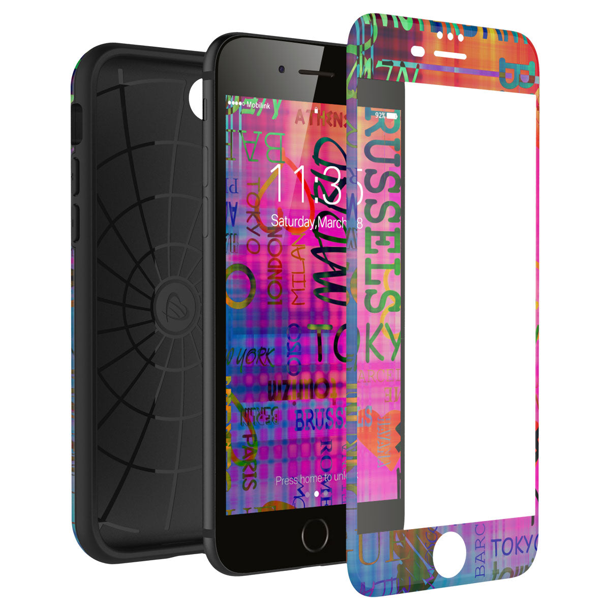 LUVVITT ARTOLOGY Case and Tempered Glass Set for iPhone 7/8 - Bundle R014