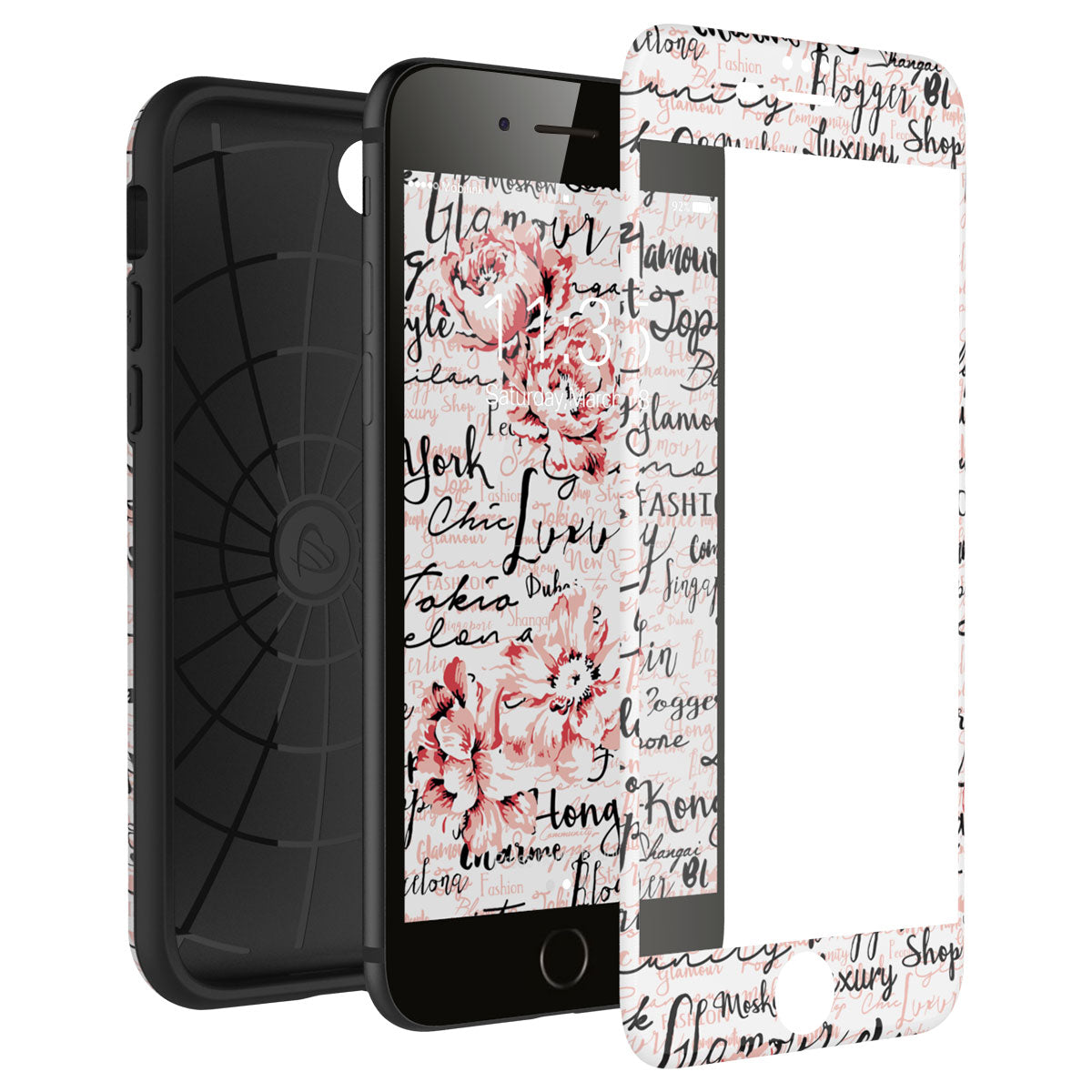 LUVVITT ARTOLOGY Case and Tempered Glass Set for iPhone 7/8 - Bundle R015