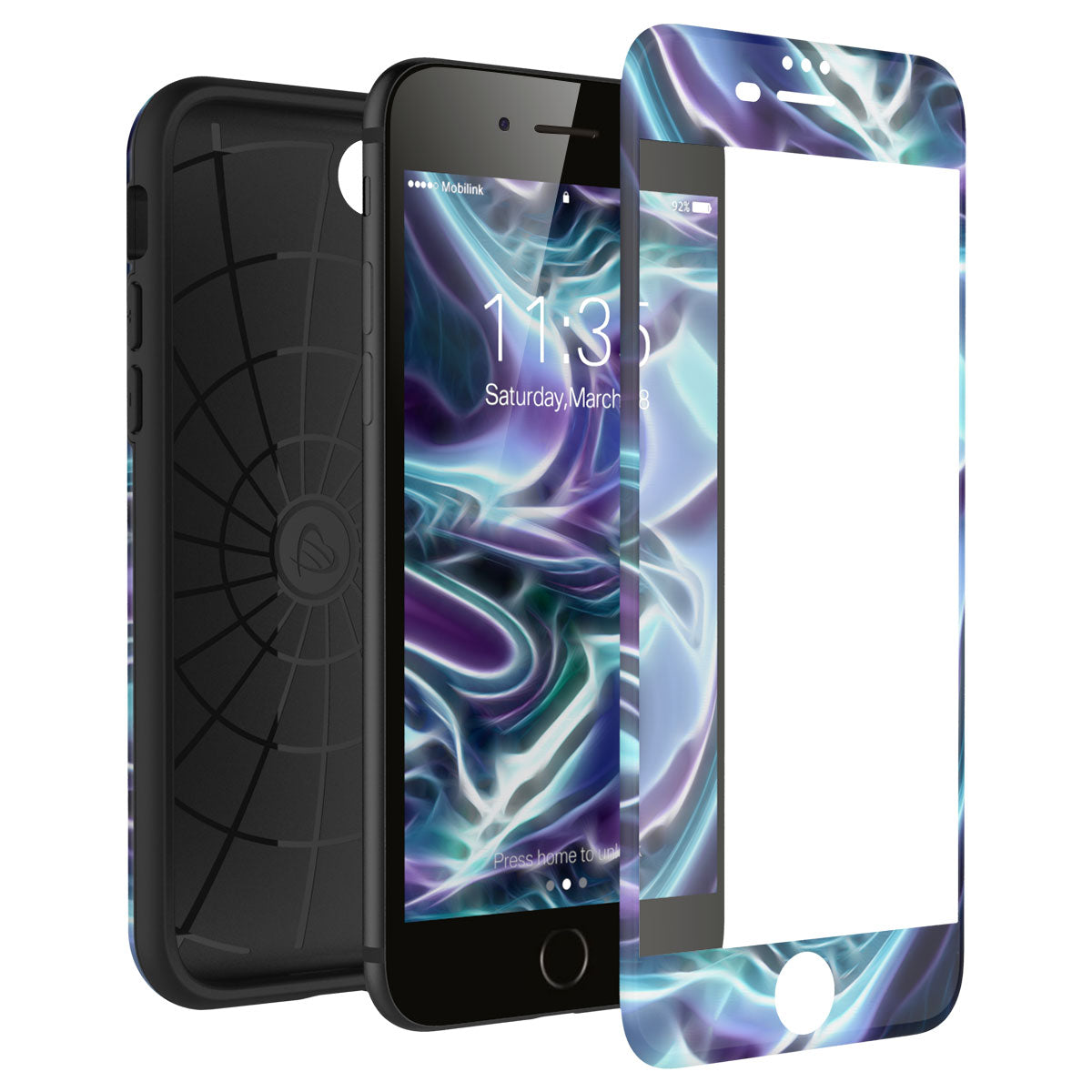 LUVVITT ARTOLOGY Case and Tempered Glass Set for iPhone 7/8 Plus - Bundle P018