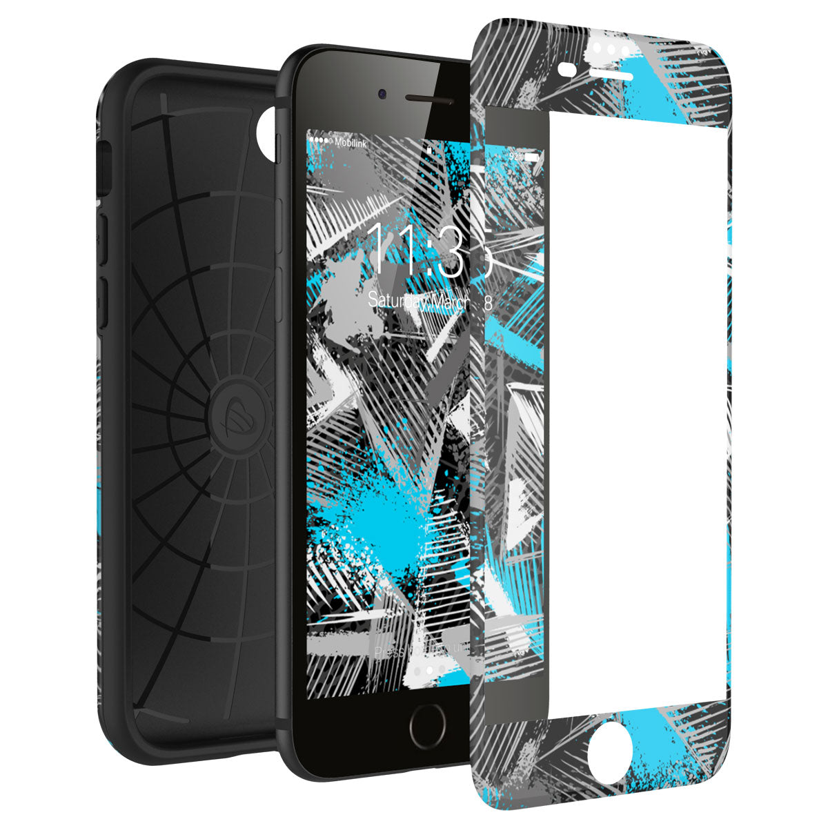 LUVVITT ARTOLOGY Case and Tempered Glass Set for iPhone 7/8 Plus - Bundle P003