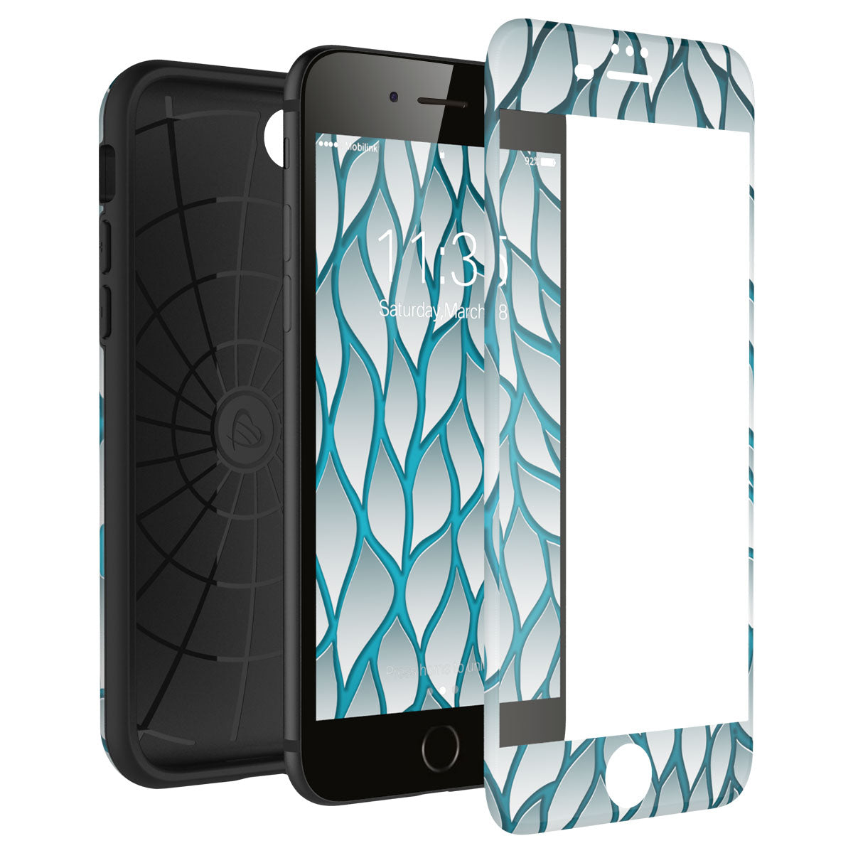 LUVVITT ARTOLOGY Case and Tempered Glass Set for iPhone 7/8 Plus - Bundle P004