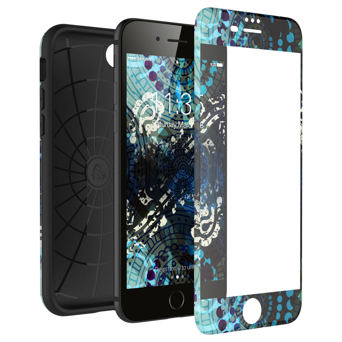 LUVVITT ARTOLOGY Case and Tempered Glass Set for iPhone 7/8 - Bundle R007