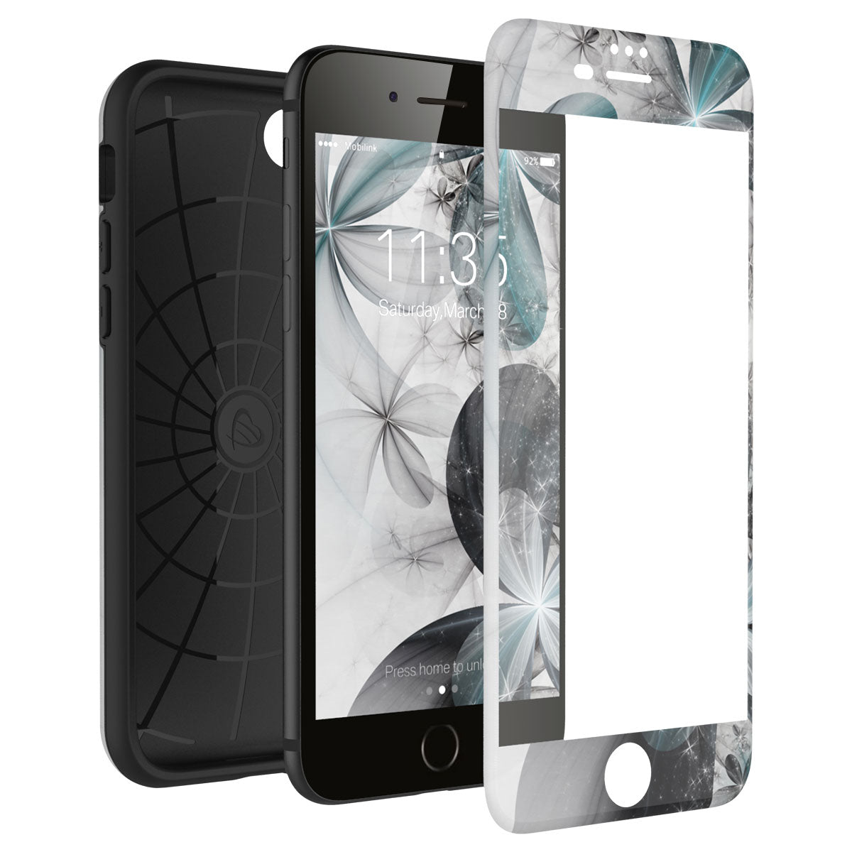 LUVVITT ARTOLOGY Case and Tempered Glass Set for iPhone 7/8 - Bundle R008