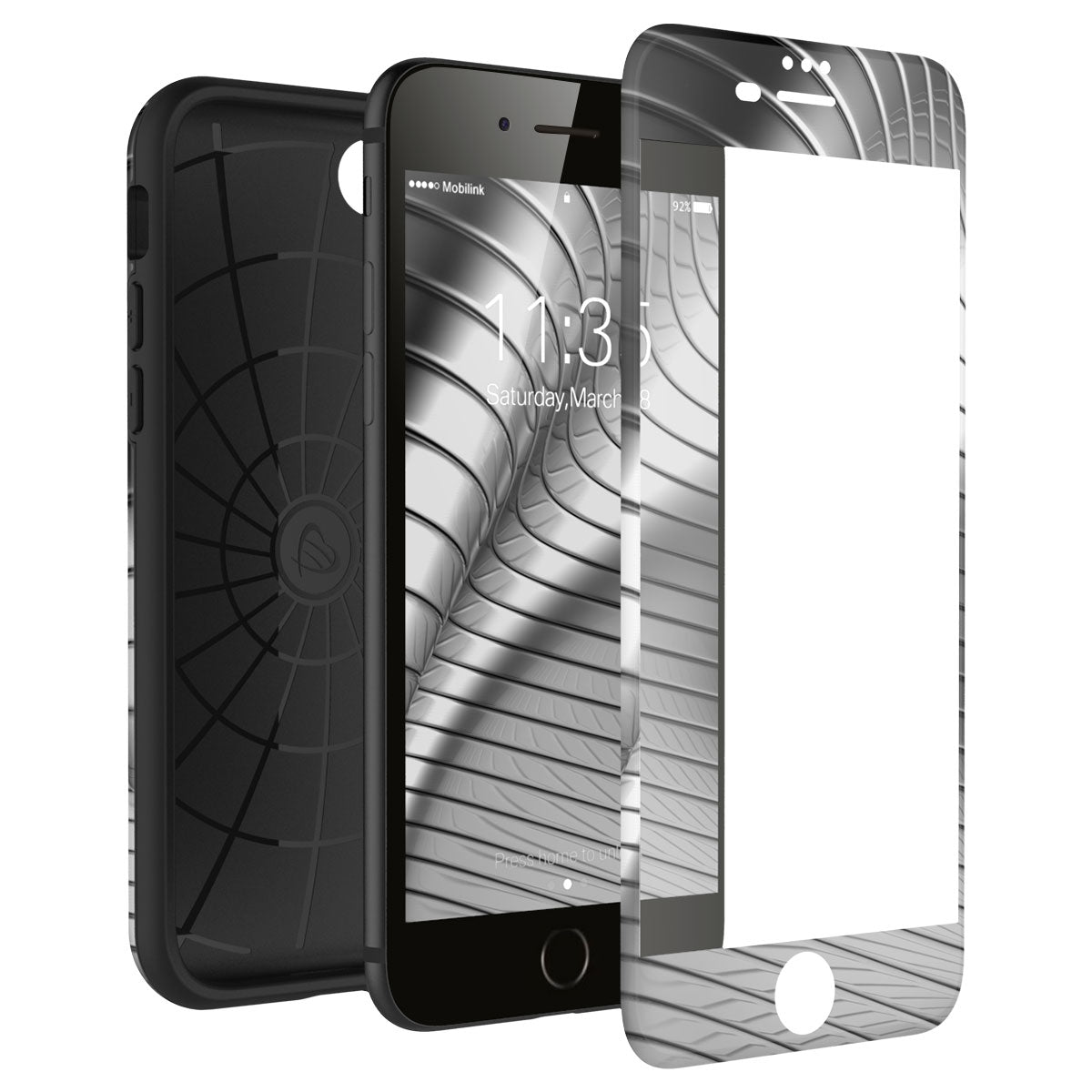 LUVVITT ARTOLOGY Case and Tempered Glass Set for iPhone 7/8 Plus - Bundle P010