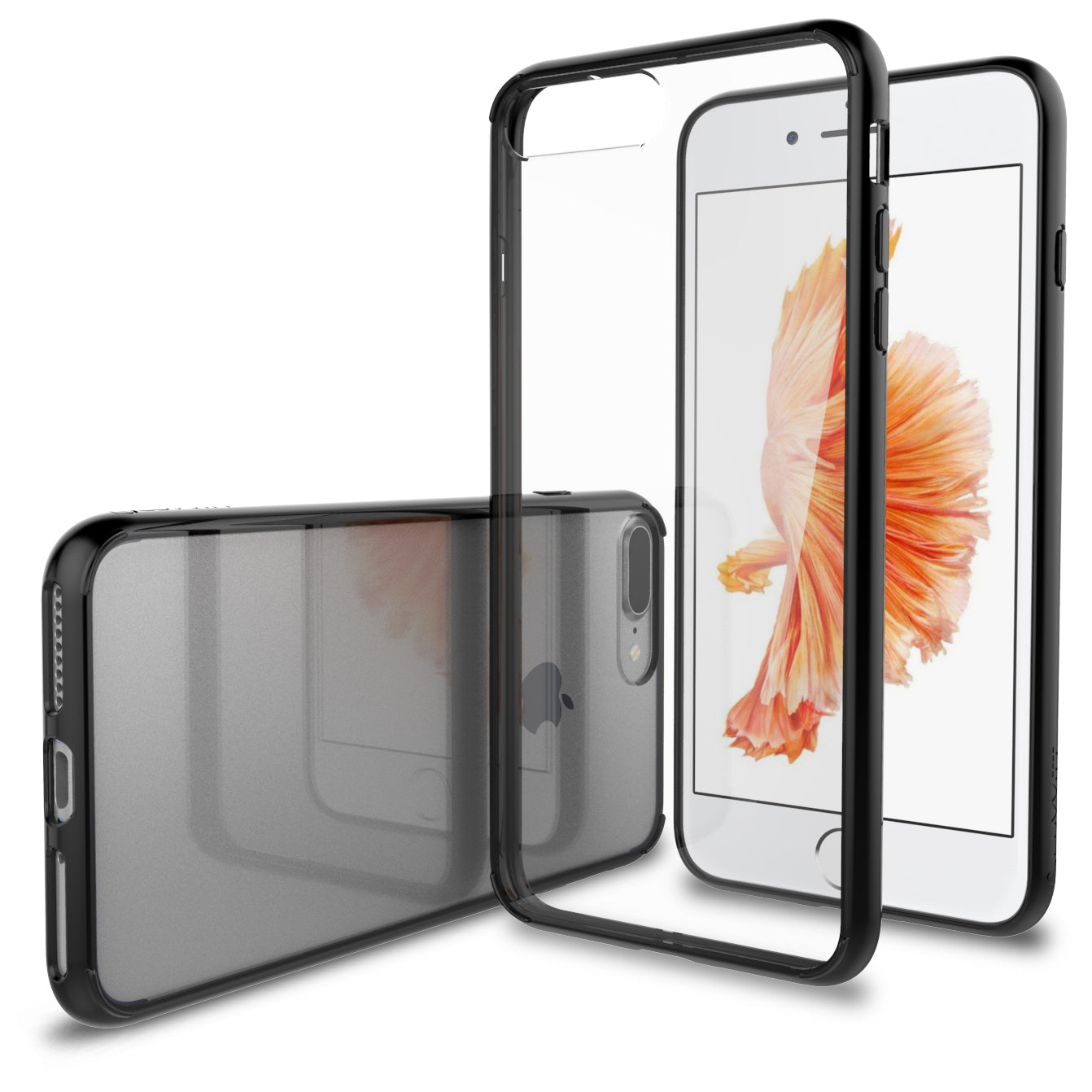 Luvvitt Crystal View Hybrid Case for iPhone 7 Plus and 8 Plus - Crystal Black