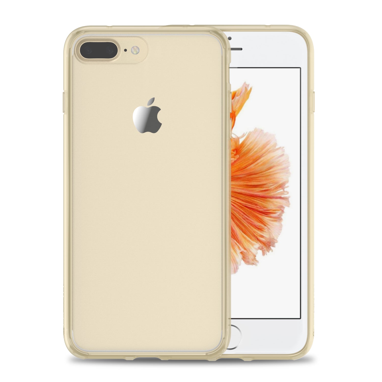 Luvvitt Clear View Hybrid Case for iPhone 7 Plus and 8 Plus - Transparent Gold