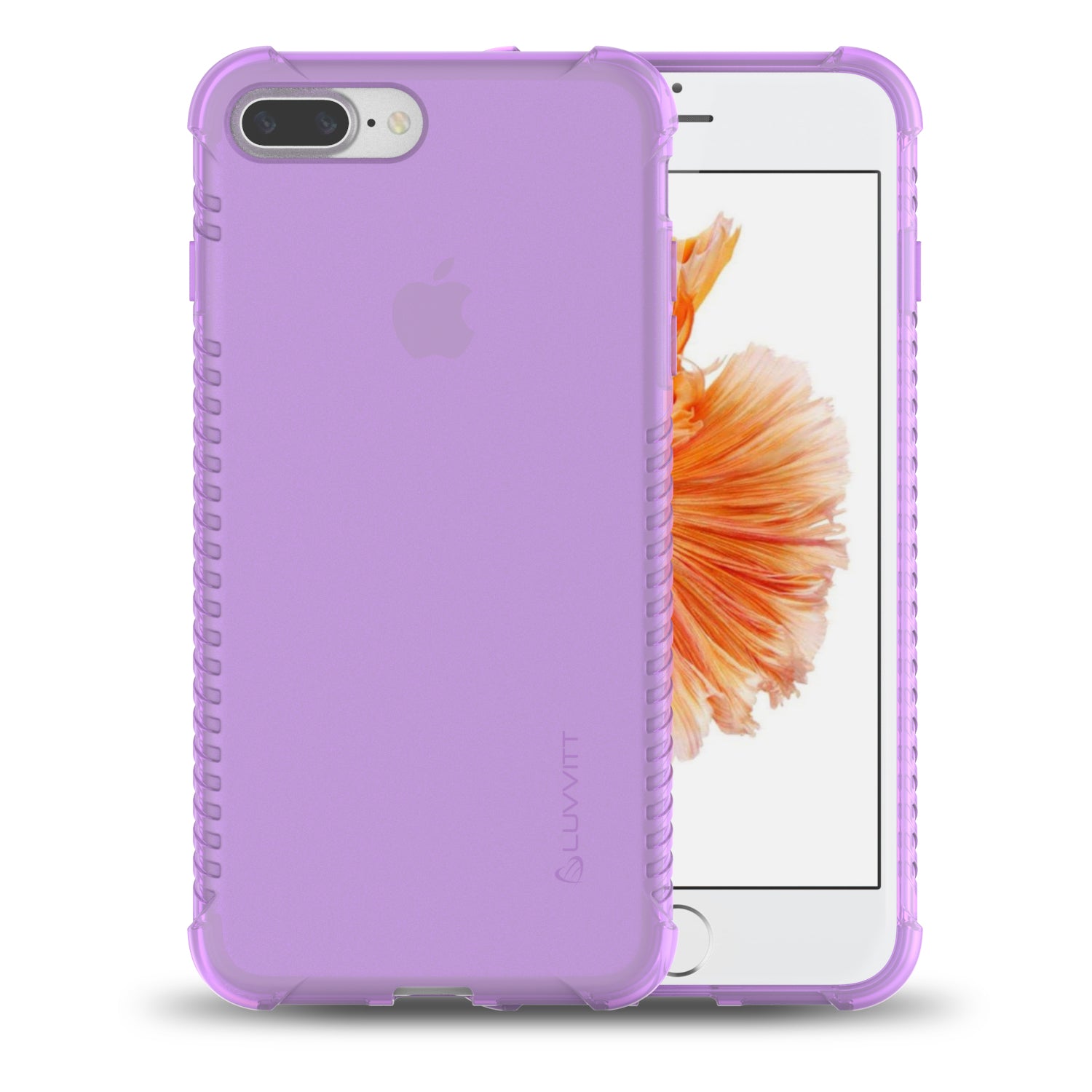 Luvvitt Clear Grip Flexible TPU Case for iPhone 7 Plus and 8 Plus - Violet
