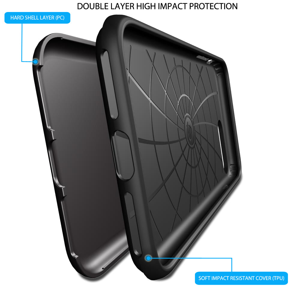 Luvvitt Super Armor Dual Layer Case for iPhone 7 Plus and 8 Plus - Black