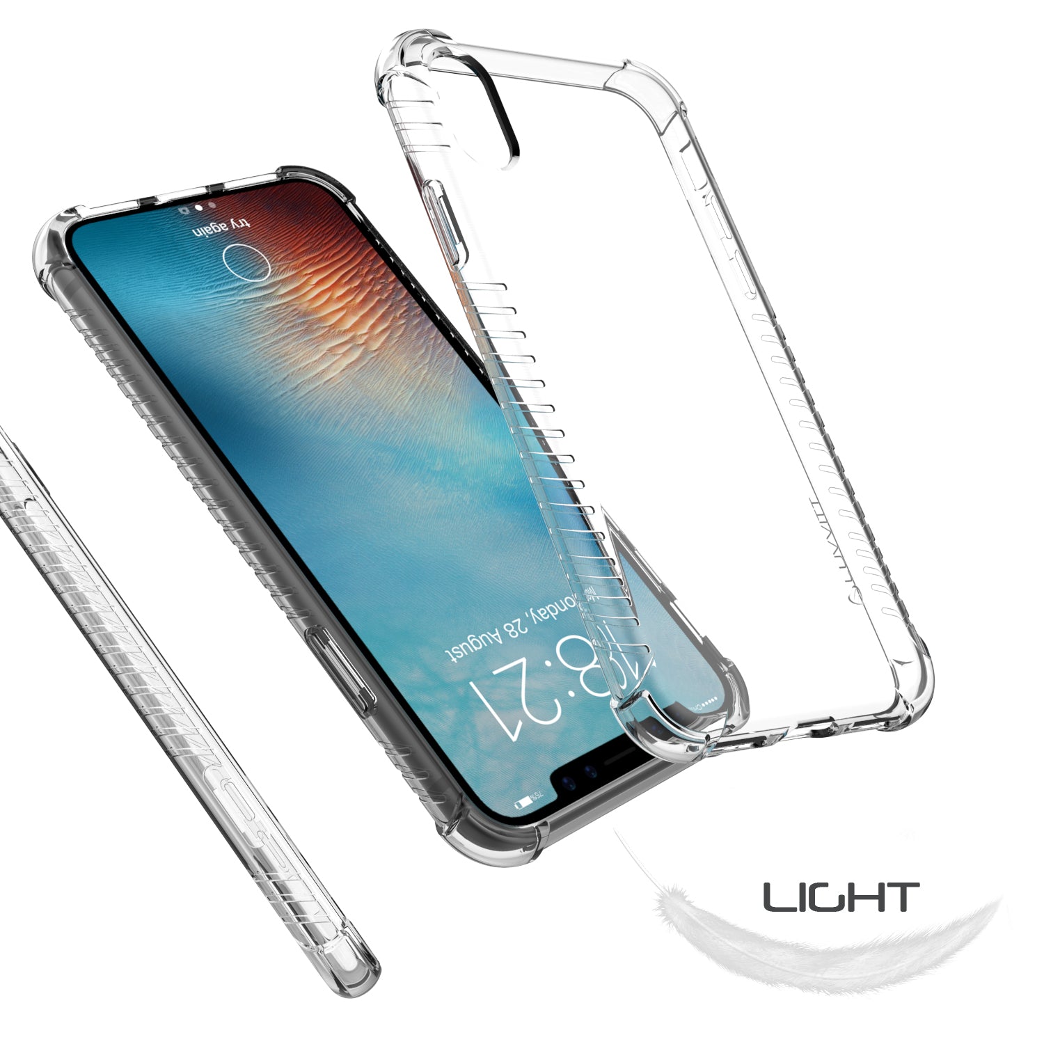 Luvvitt Clear Grip Flexible Slim Shock Proof TPU Case for Apple iPhone X / XS - Clear