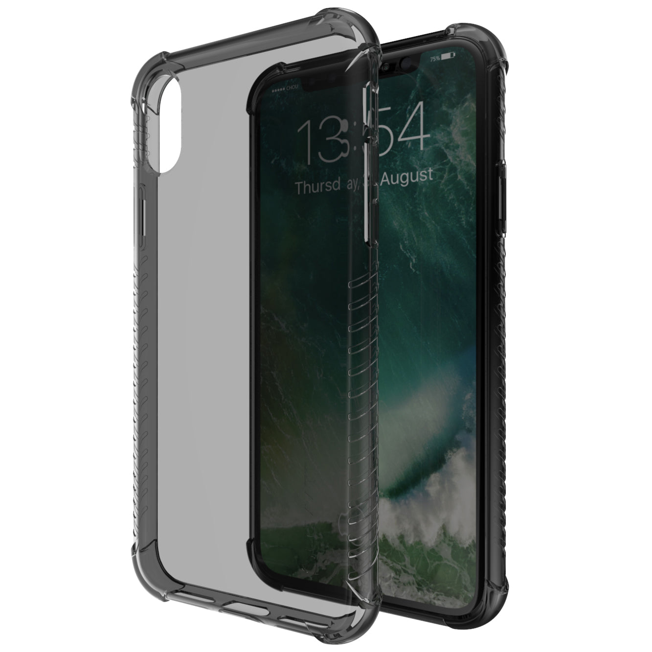 Luvvitt Clear Grip Flexible Slim Shock Proof TPU Case for iPhone XS / X - Black