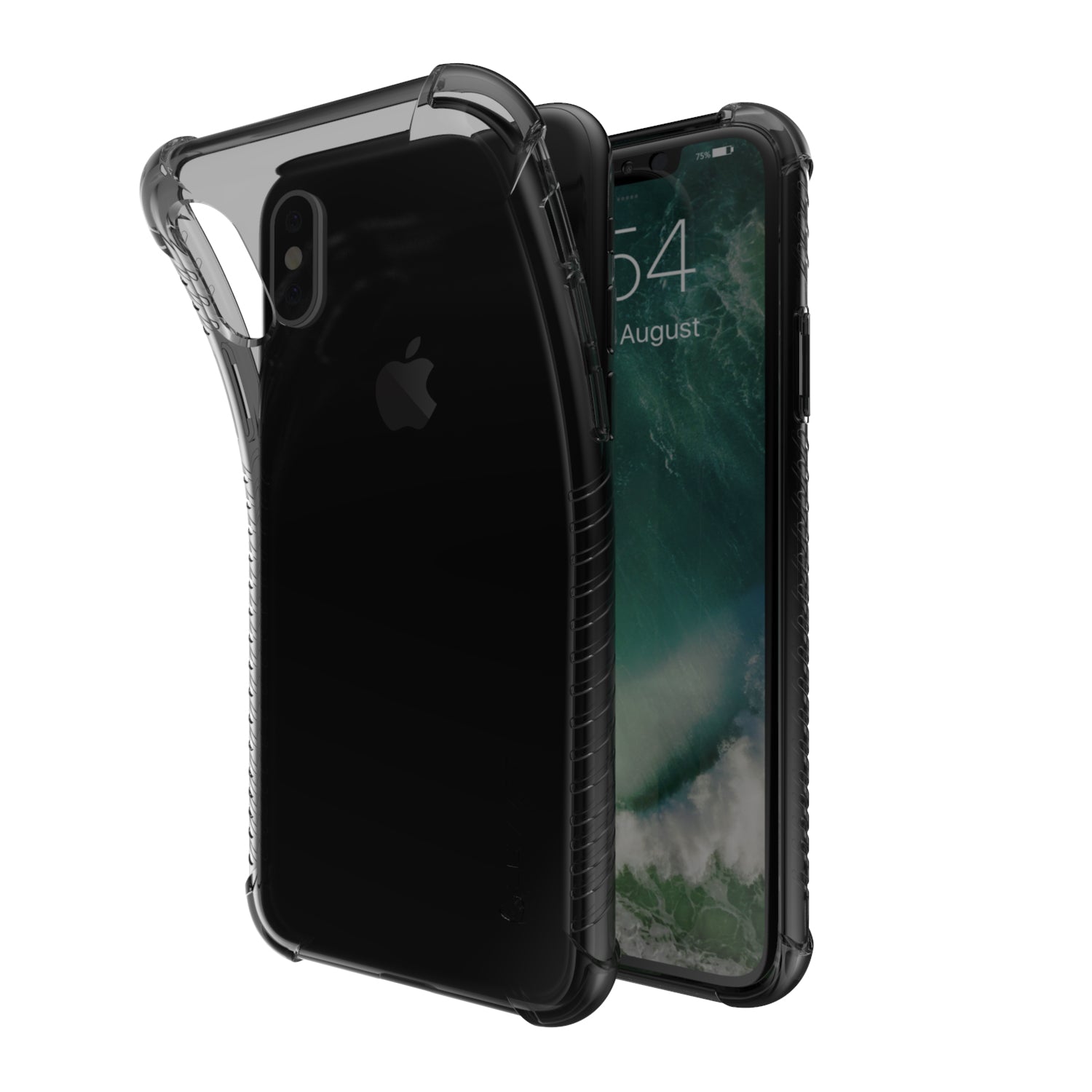 Luvvitt Clear Grip Flexible Slim Shock Proof TPU Case for iPhone XS / X - Black