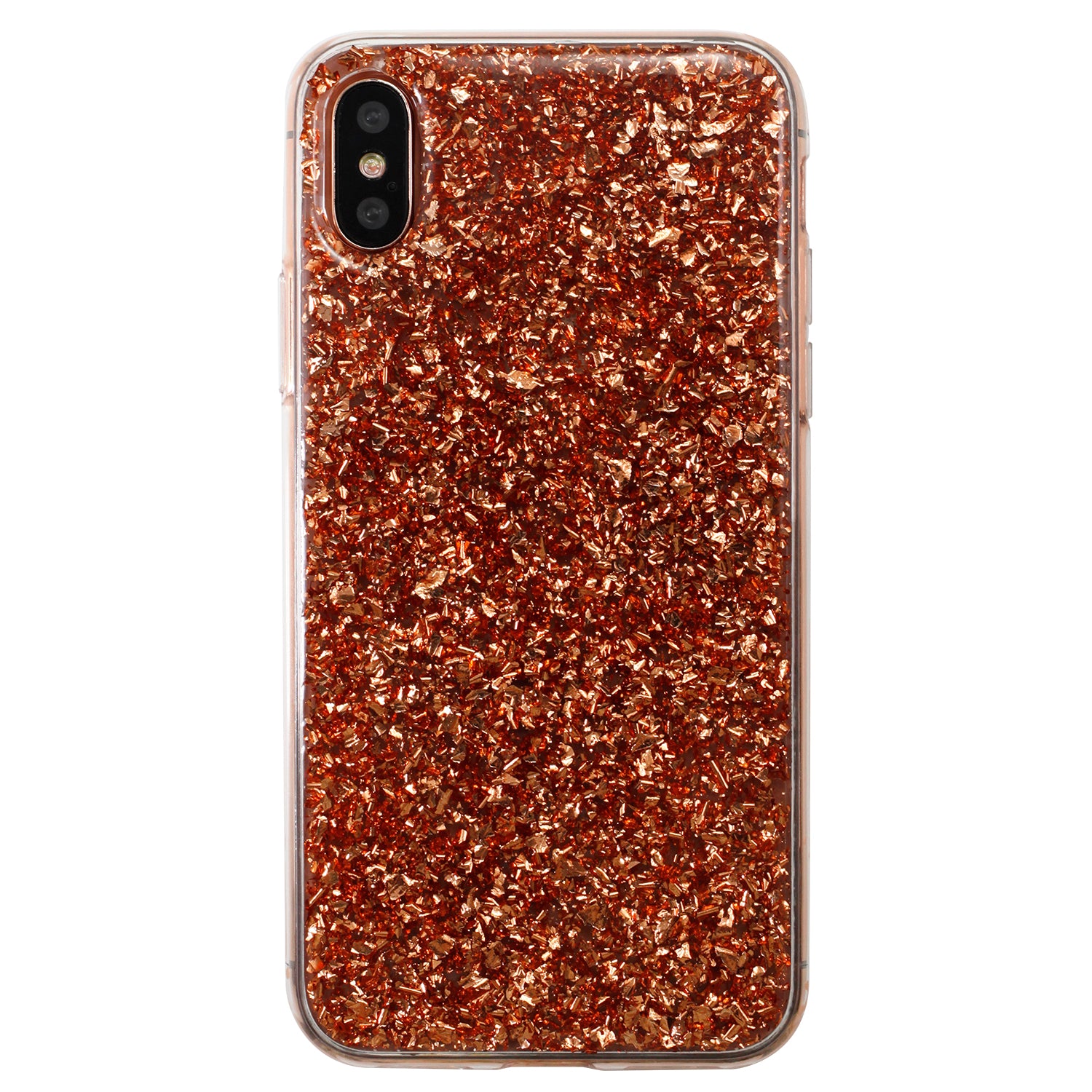 Luvvitt Brilliance Case for iPhone XS / X with Glitter - Rose Gold
