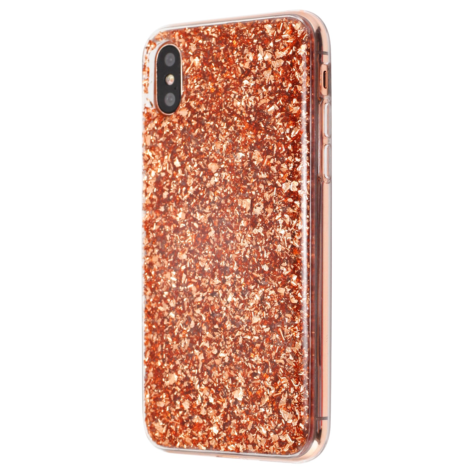 Luvvitt Brilliance Case for iPhone XS / X with Glitter - Rose Gold