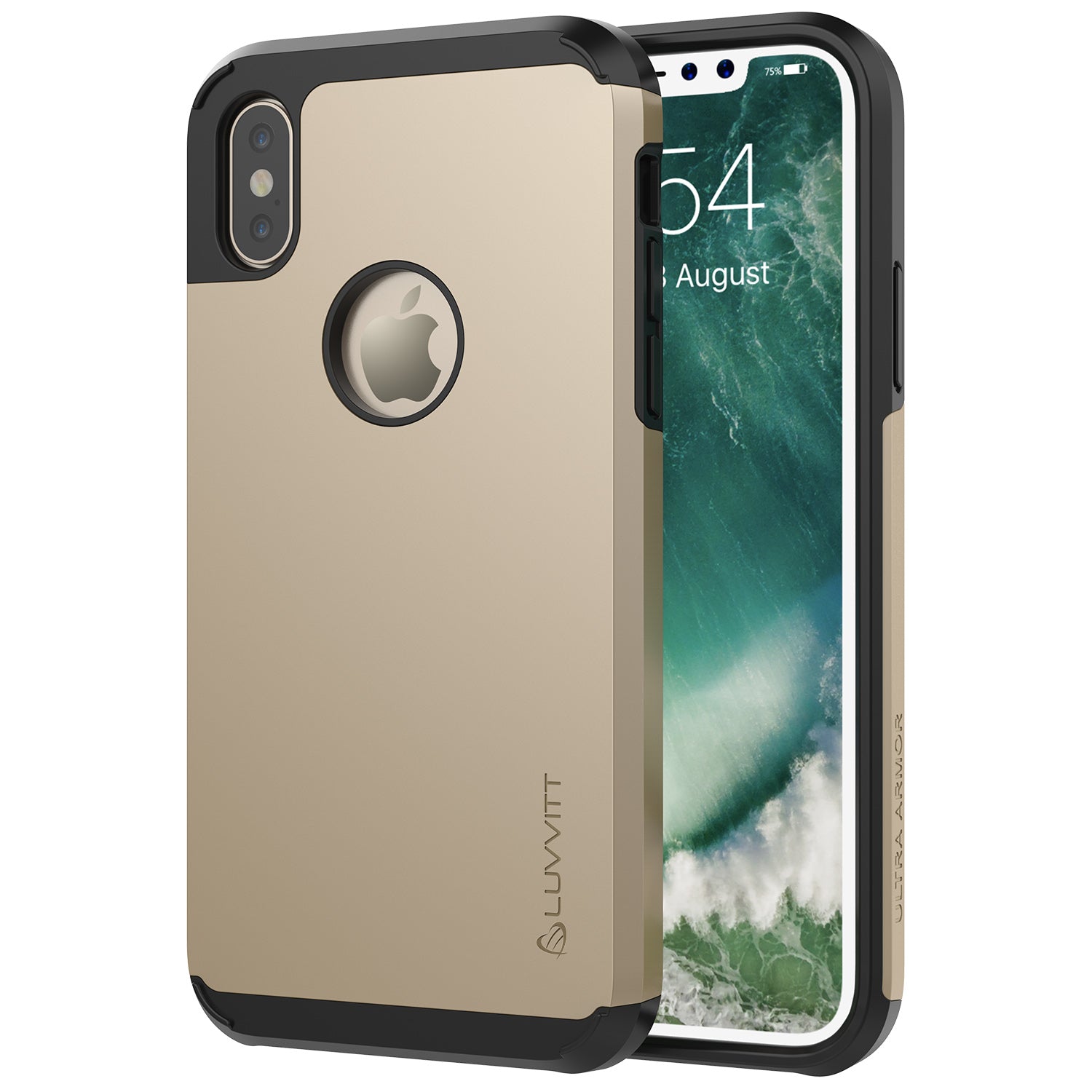 Luvvitt Ultra Armor Dual Layer Case for iPhone XS / X 5.8 inch 2017-2018 - Gold