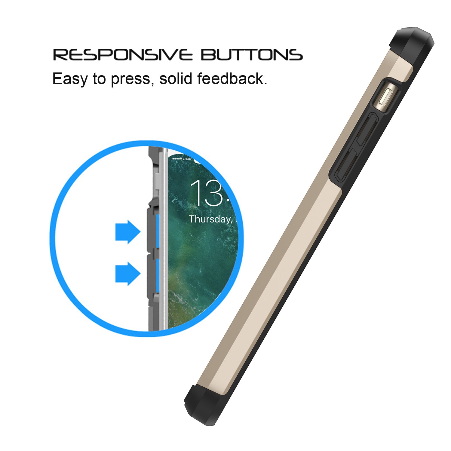 Luvvitt Ultra Armor Dual Layer Case for iPhone X / XS - Gold