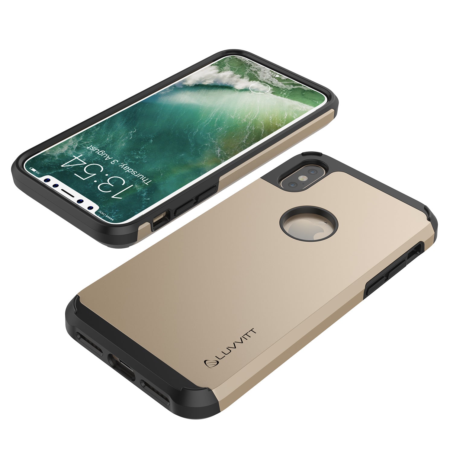 Luvvitt Ultra Armor Dual Layer Case for iPhone XS / X 5.8 inch 2017-2018 - Gold