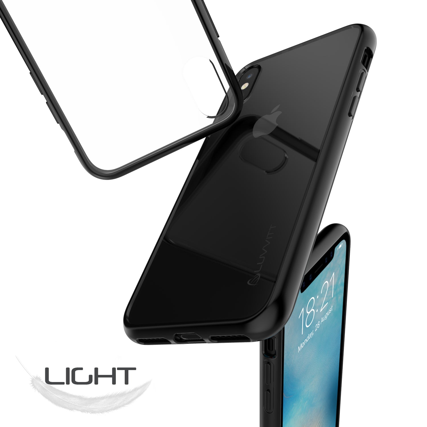 Luvvitt Clear View Hybrid Case for iPhone X / XS - Black