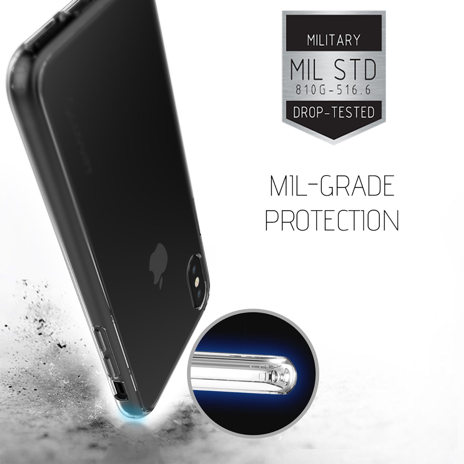 Luvvitt Clear View Hybrid Case for iPhone X / XS - Crystal Clear