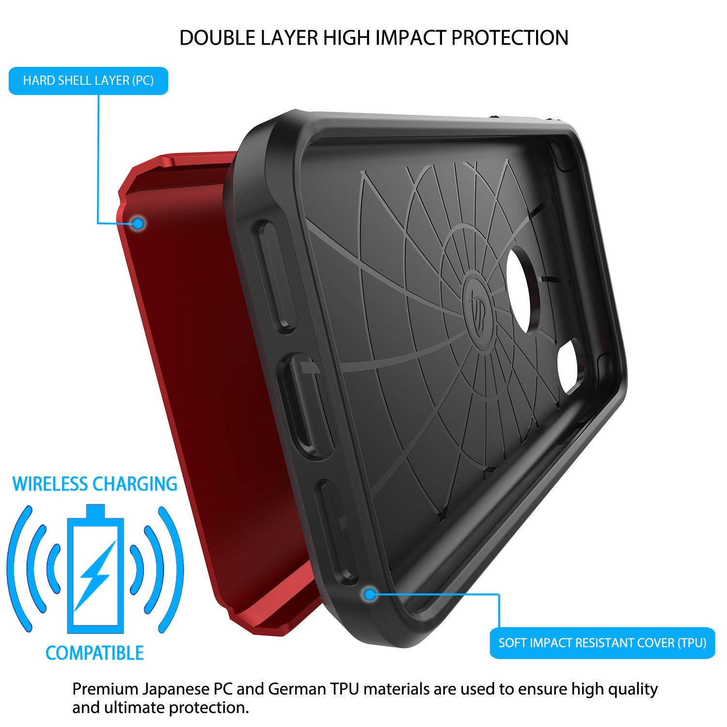 Luvvitt Ultra Armor Dual Layer Case for iPhone X / XS - Red