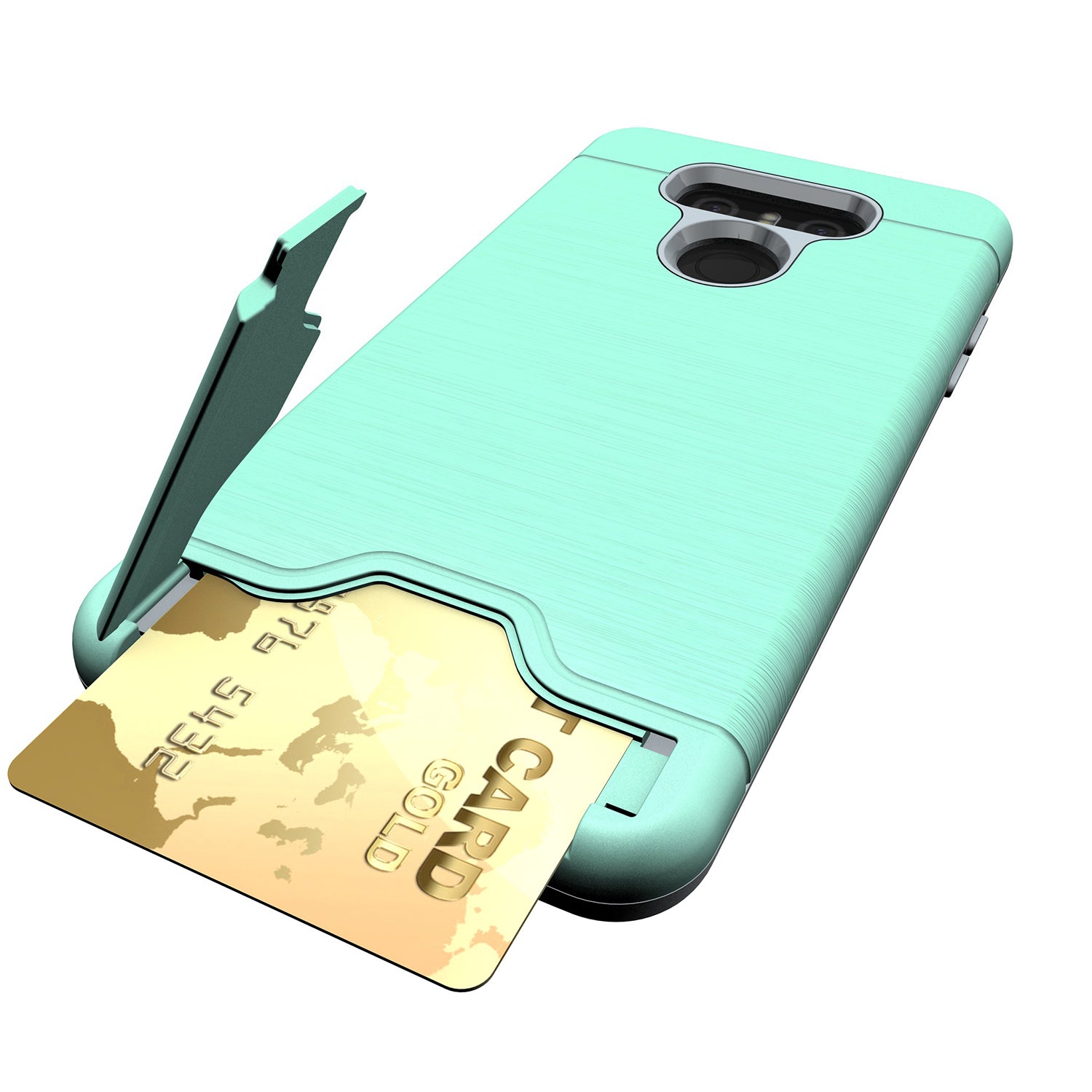 LUVVITT ARMOR WALLET Card Slot Case with Kickstand for LG G6 - Mint Green