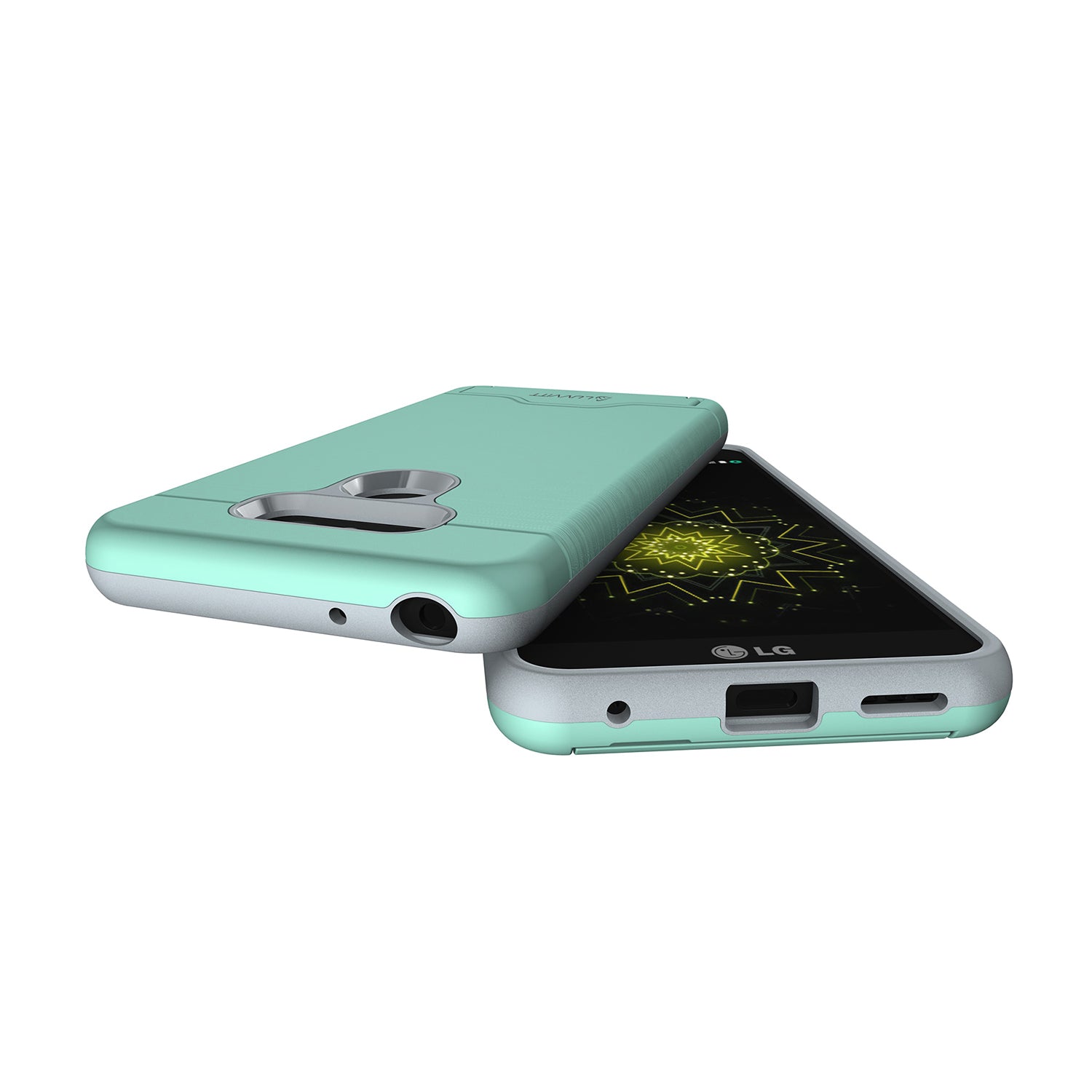 LUVVITT ARMOR WALLET Card Slot Case with Kickstand for LG G6 - Mint Green