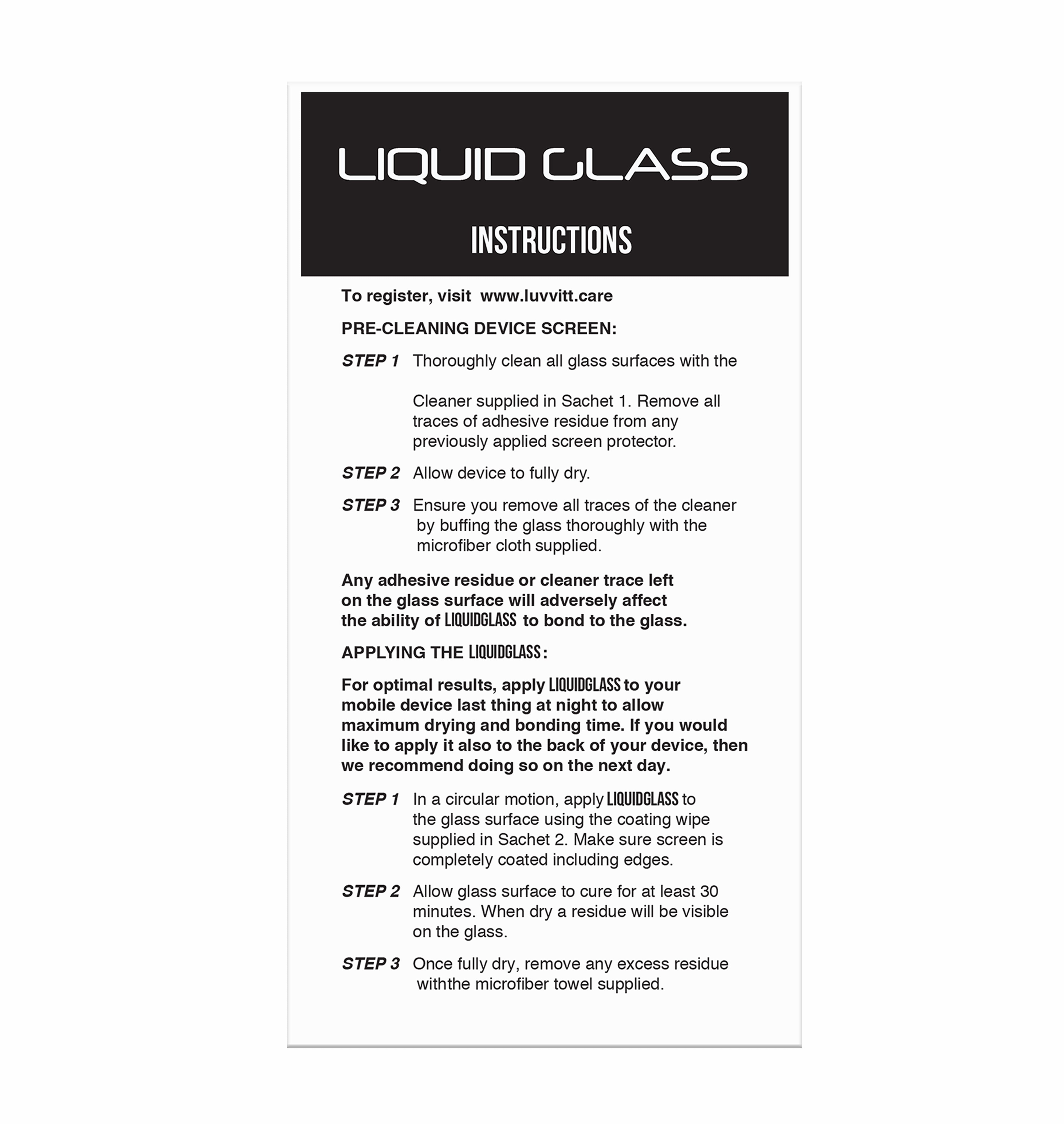 Liquid Glass Screen Protector with $400 Warranty for iPhone iPad Samsung and All