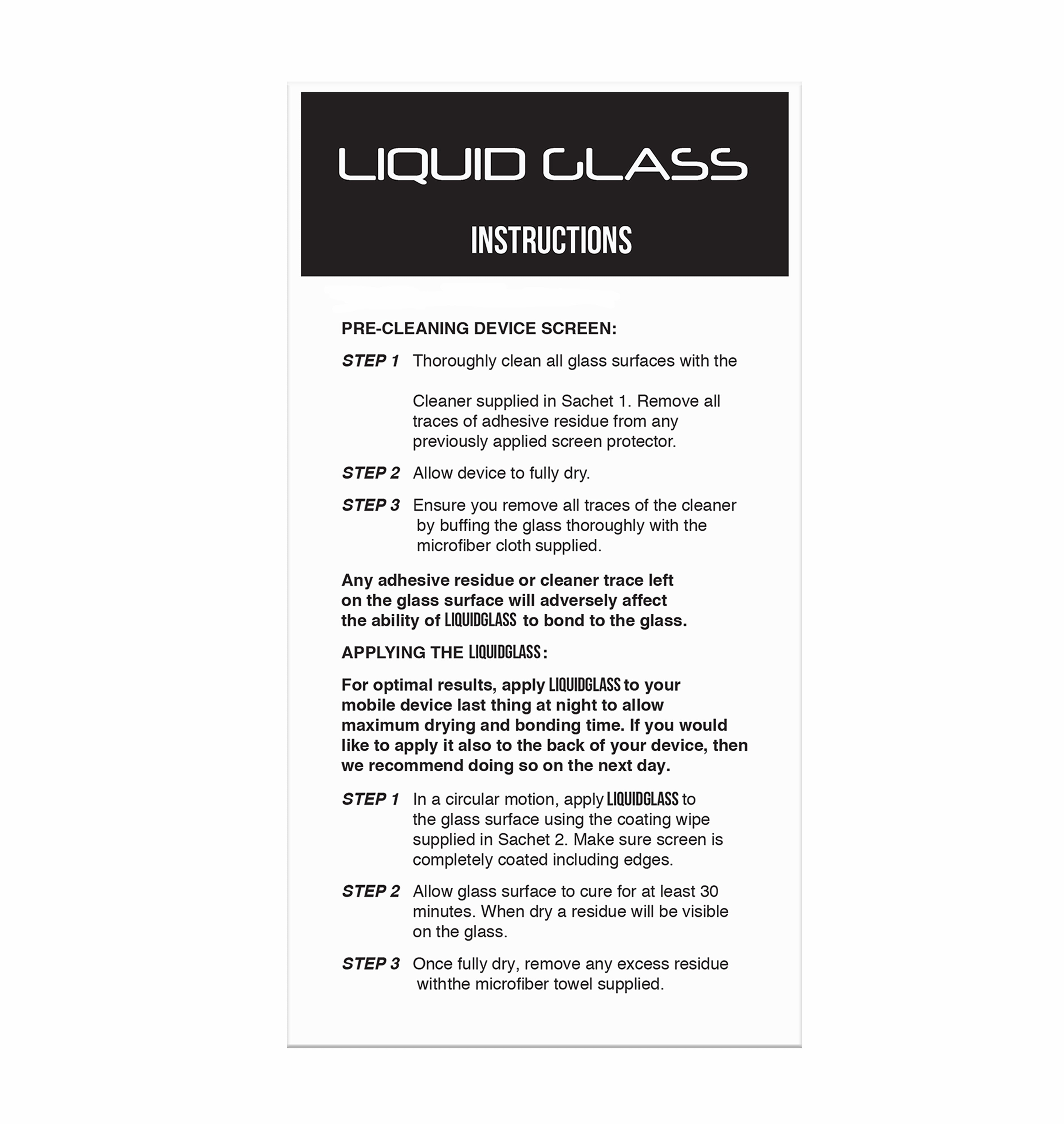 Liquid Glass Screen Protector with $500 Screen Protection Guarantee - Universal